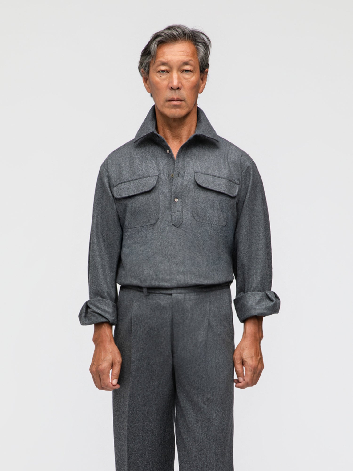Grey Flannel Popover - Grand Le Mar