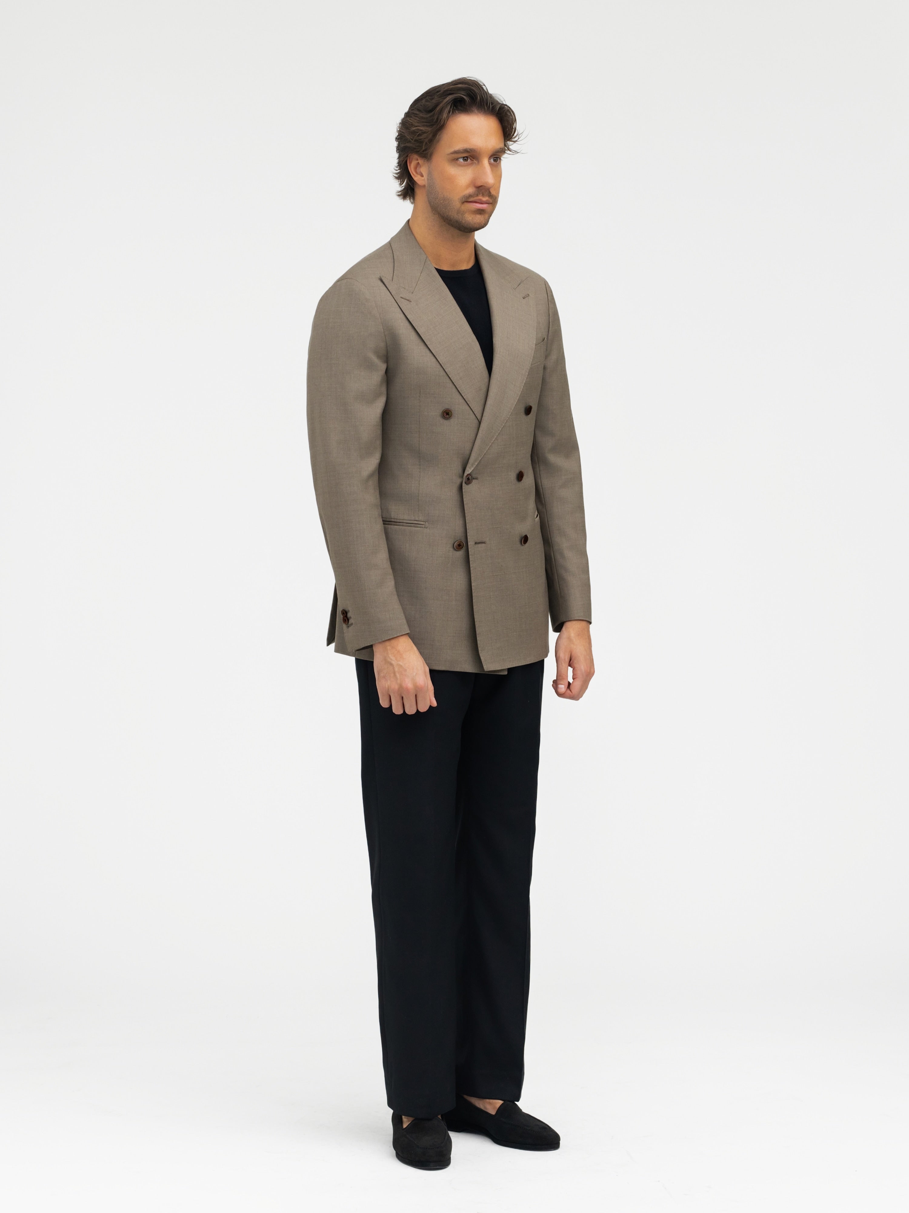 Taupe Wool Jacket - Grand Le Mar
