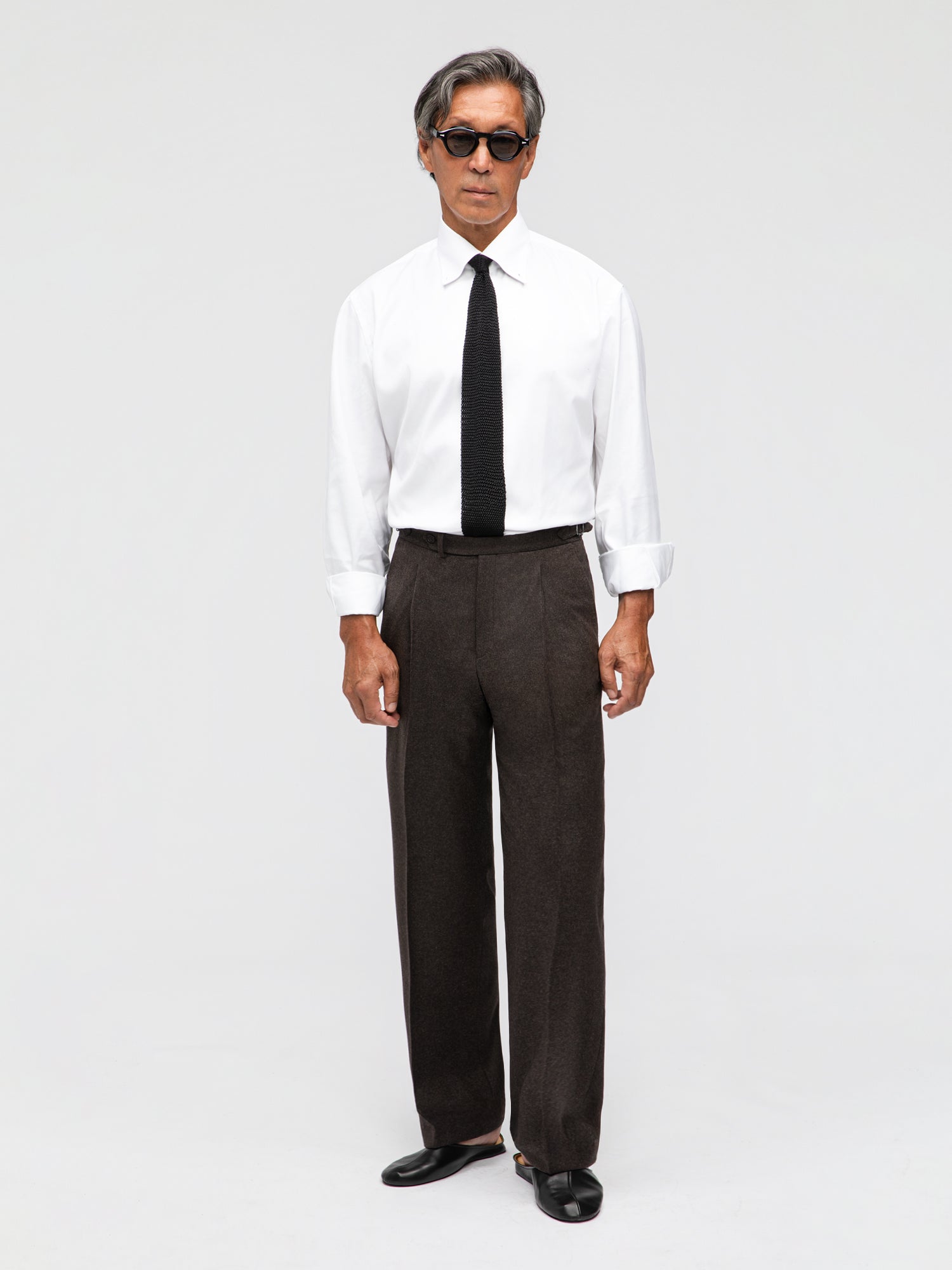 Brown Flannel Wool Suit (SB) - Grand Le Mar