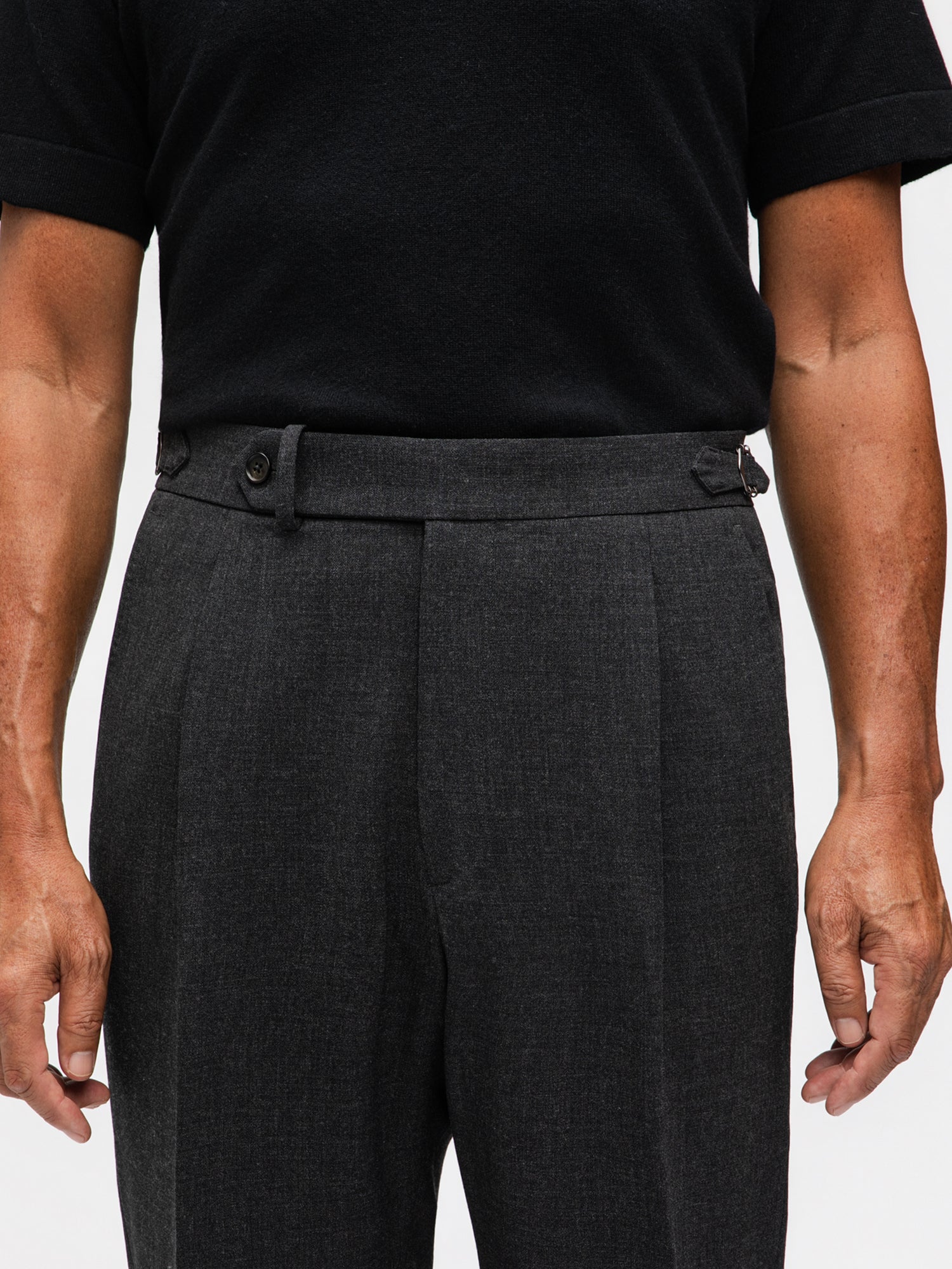 Charcoal Heavyweight High Twist Suit - Grand Le Mar