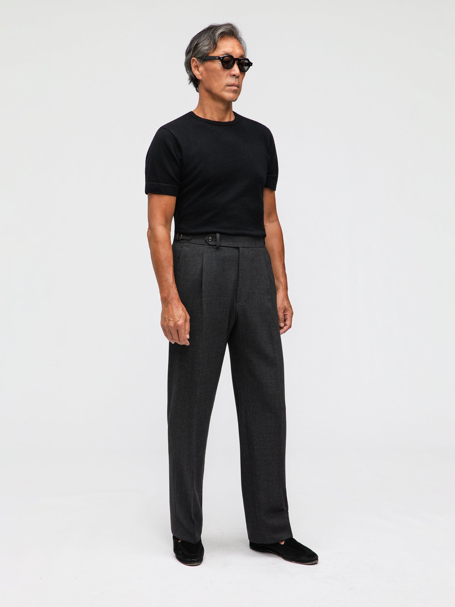 Charcoal Heavyweight High Twist Suit - Grand Le Mar