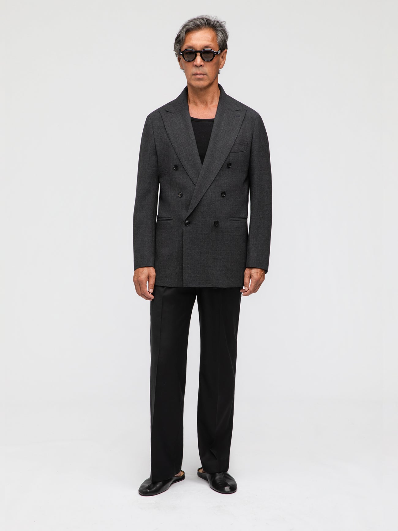 Charcoal Heavyweight High Twist Jacket - Grand Le Mar