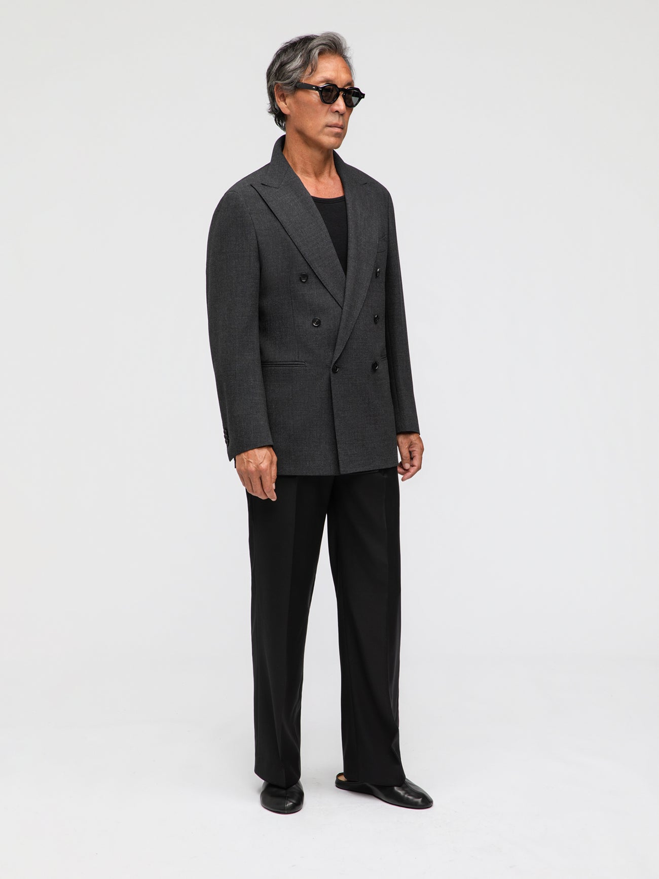 Charcoal Heavyweight High Twist Jacket - Grand Le Mar