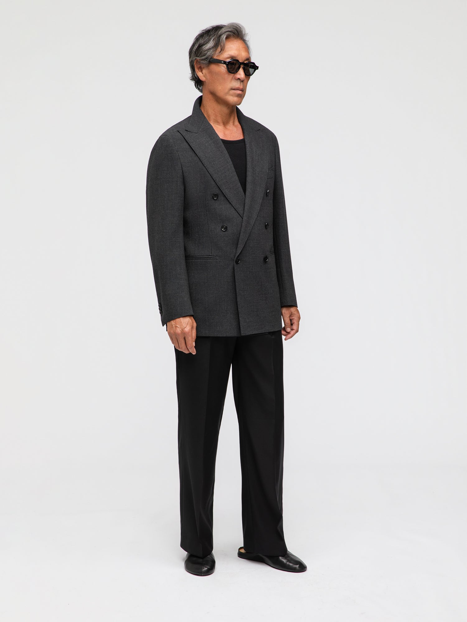 Charcoal Heavyweight High Twist Jacket - Grand Le Mar