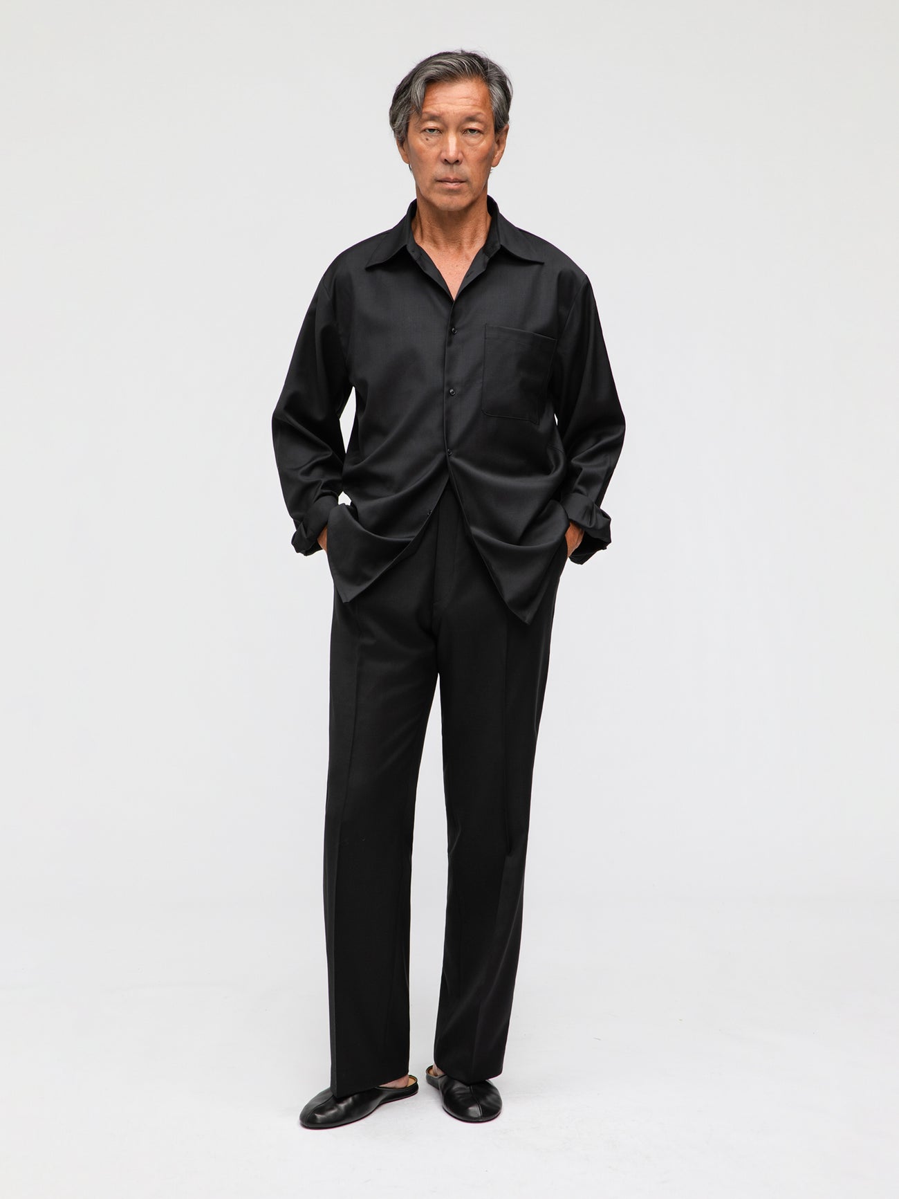 Black Wool Shirt - Grand Le Mar