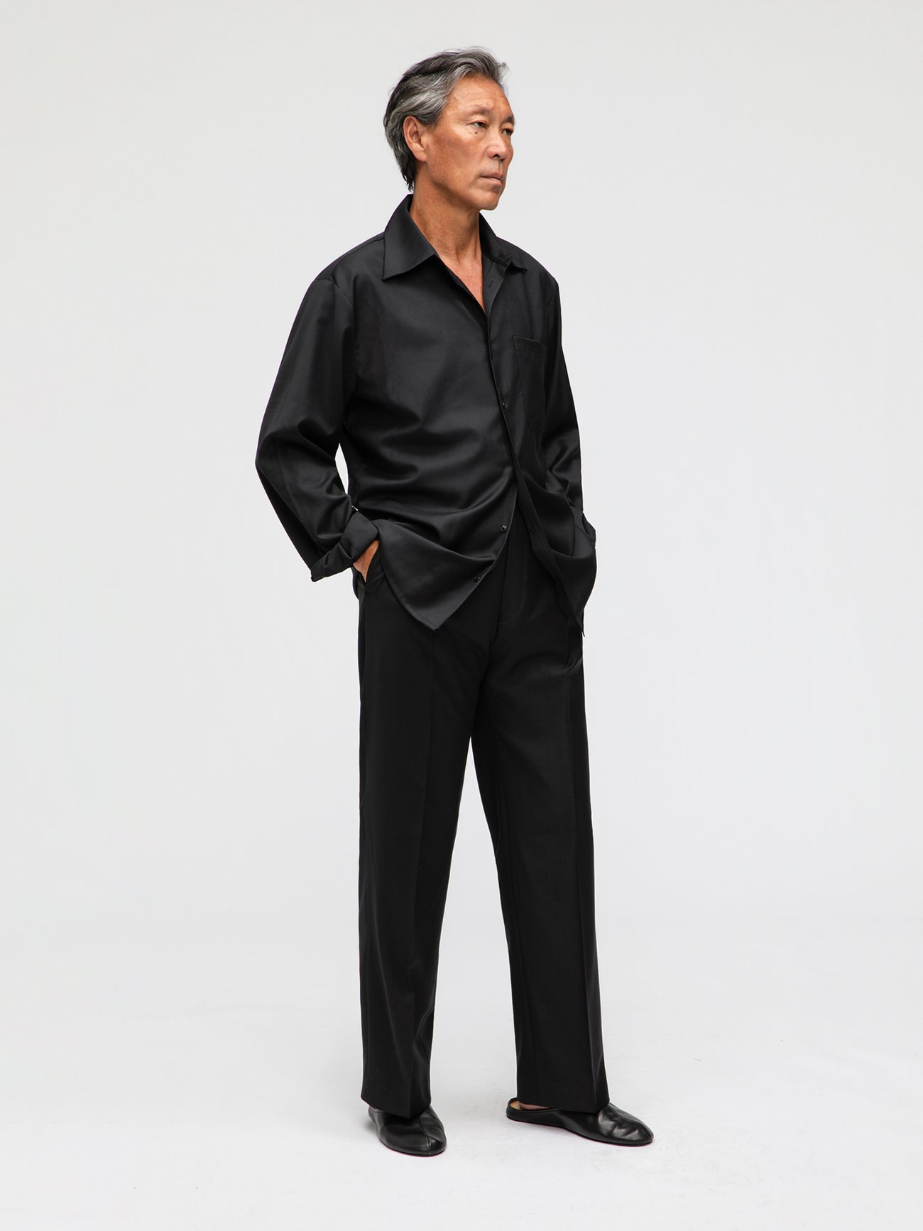 Black Wool Shirt - Grand Le Mar