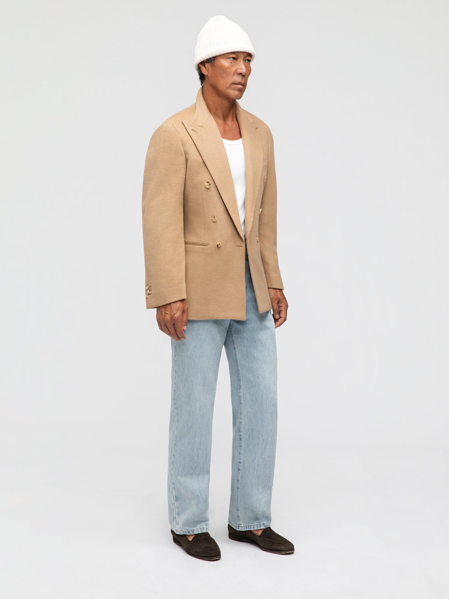 Camel Wool Cashmere Jacket - Grand Le Mar