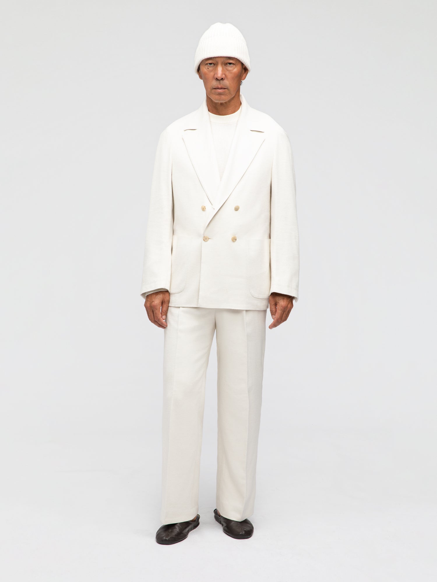 Baby Camel Silk Cream Jacket (Casual Fit) - Grand Le Mar