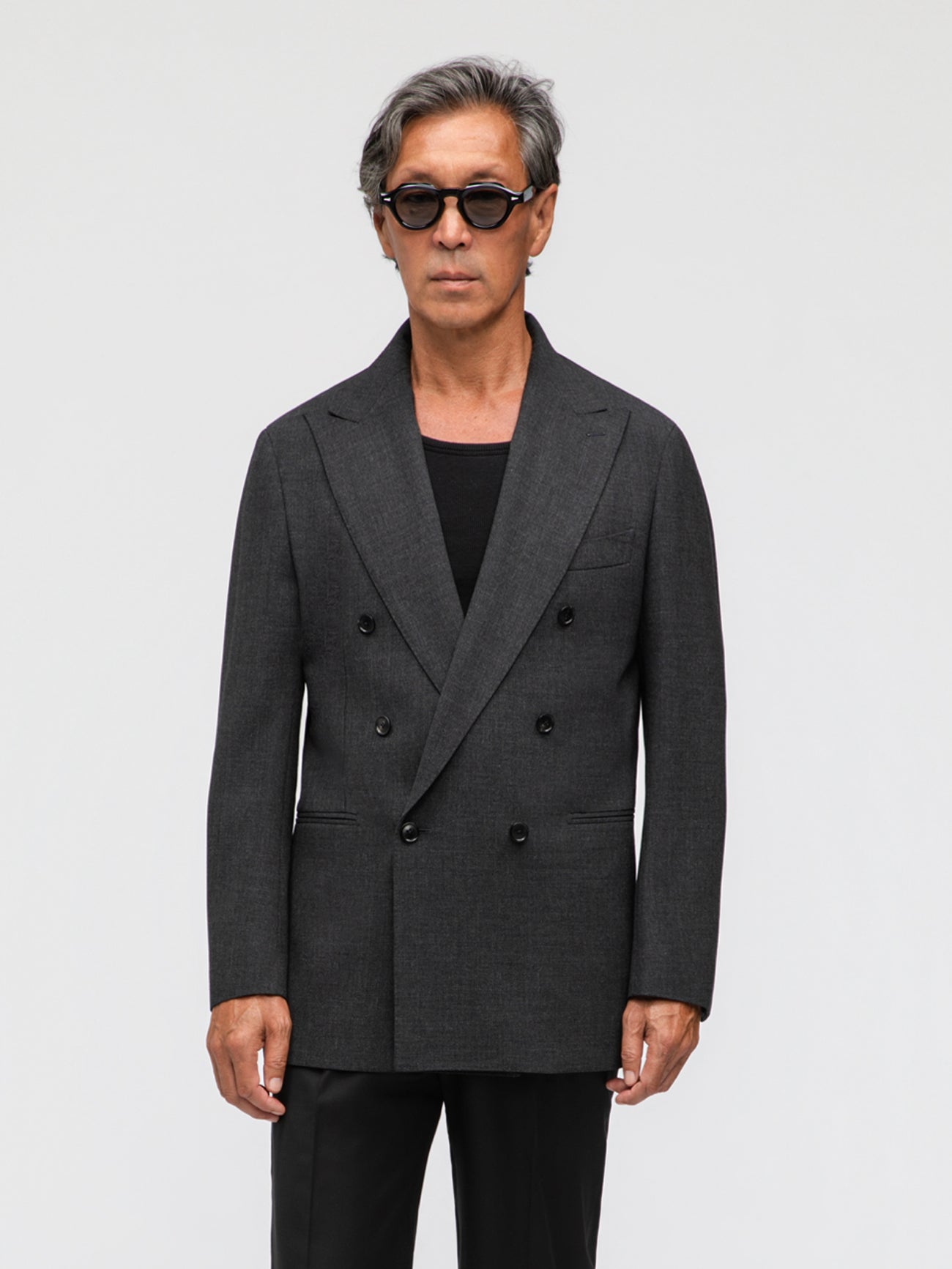 Charcoal Heavyweight High Twist Jacket - Grand Le Mar