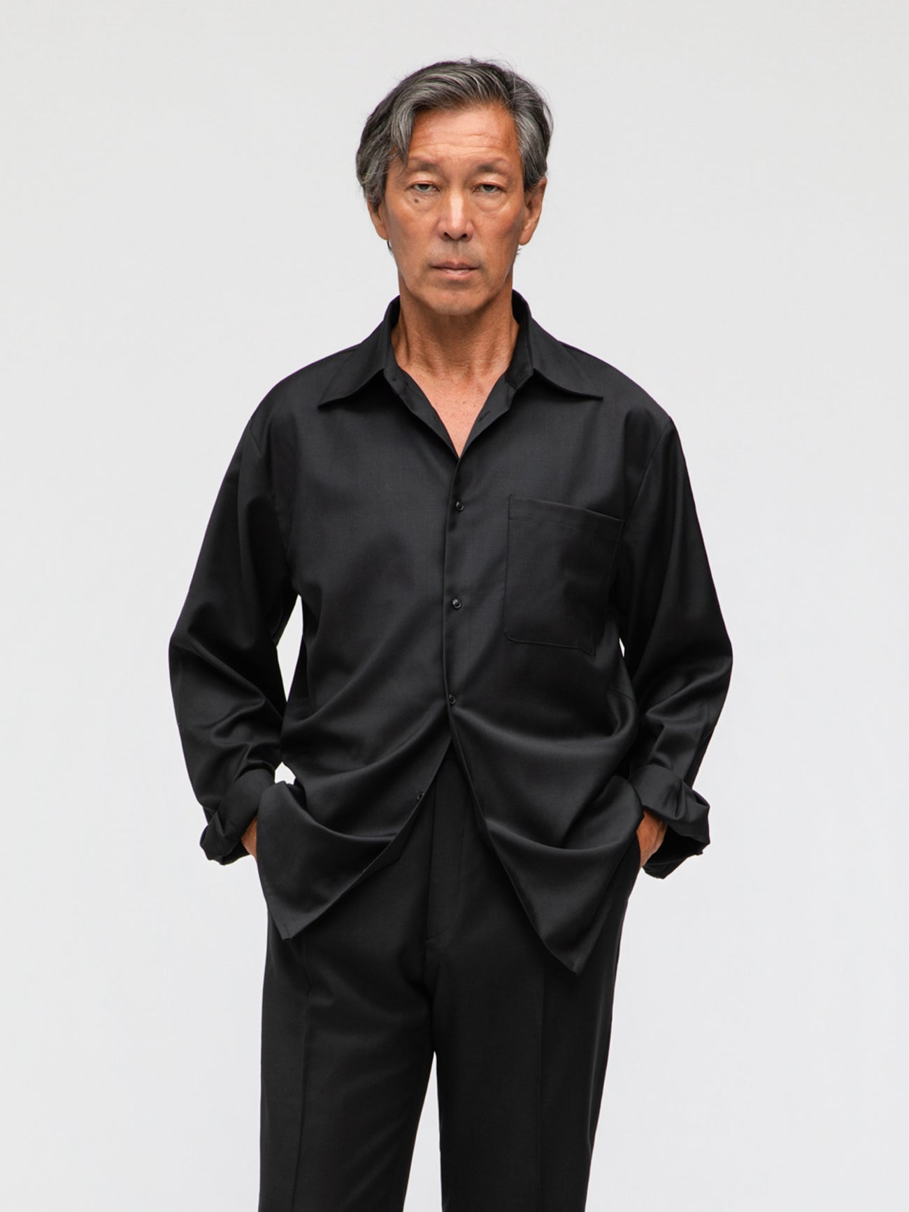 Black Wool Shirt - Grand Le Mar