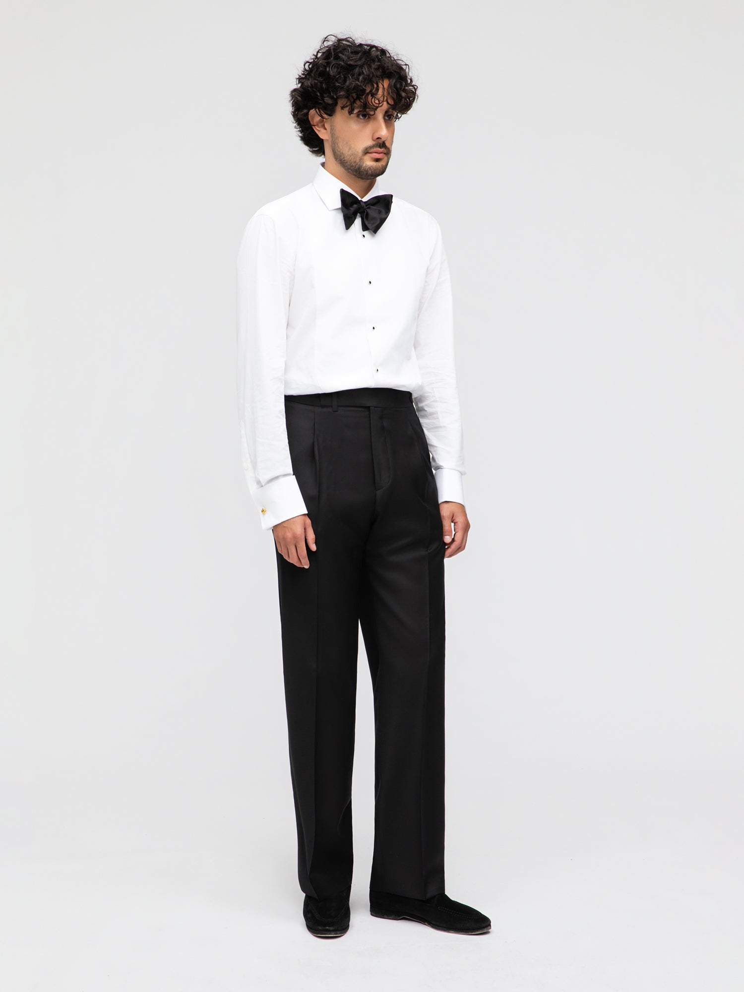 Black Wool Tuxedo Suit (SB) - Grand Le Mar