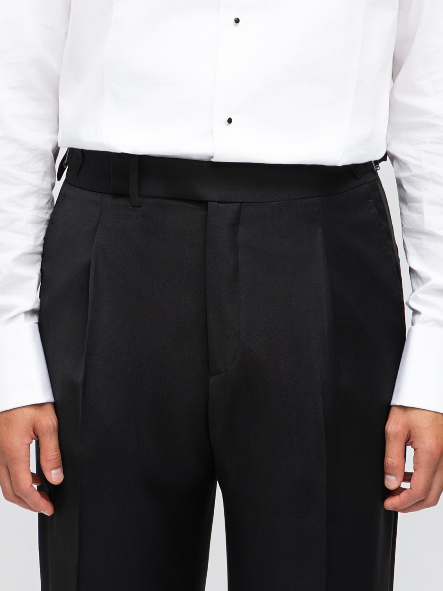 Black Wool Tuxedo Suit (SB) - Grand Le Mar