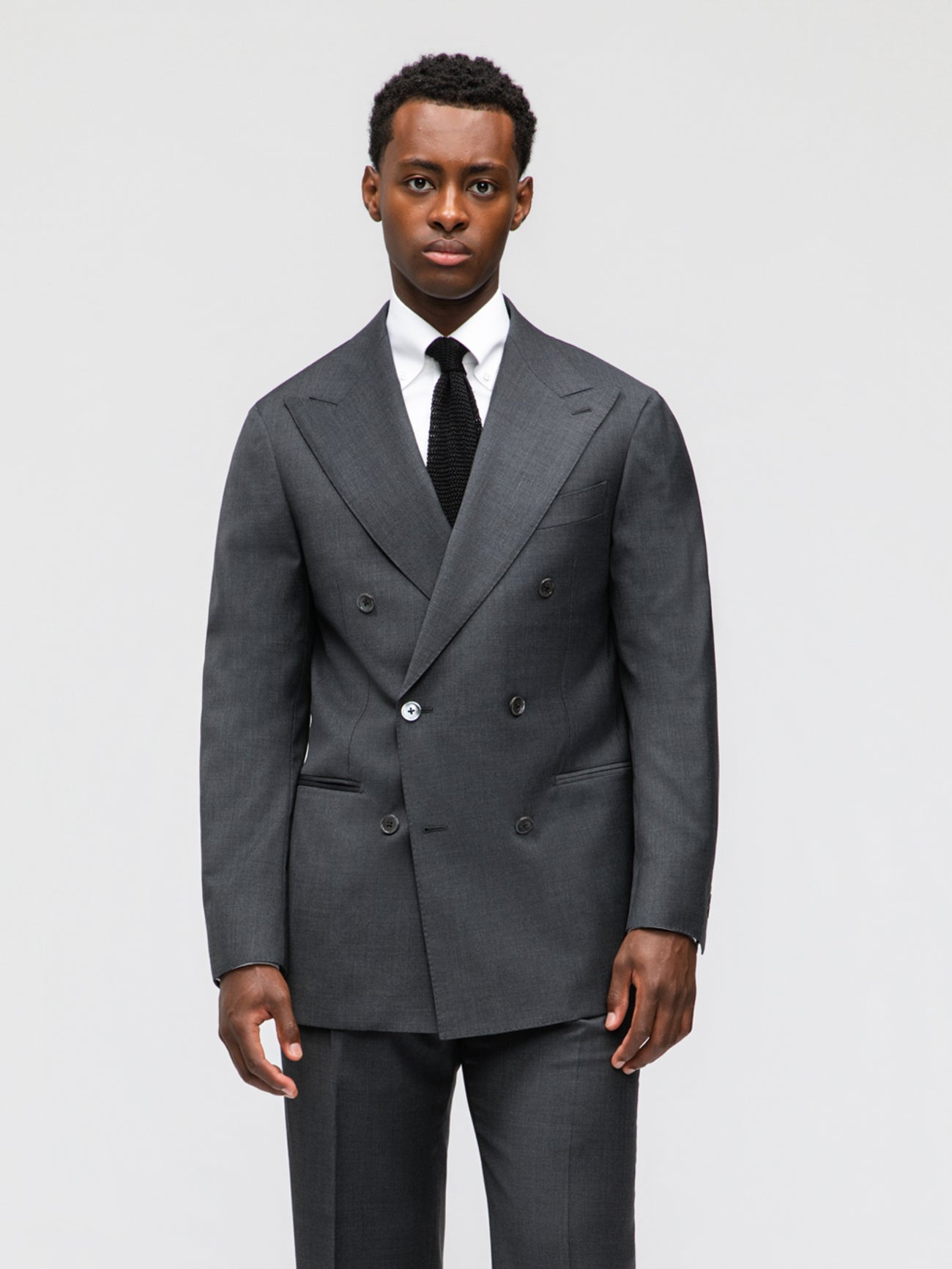 Dark Grey Wool Suit (DB) - Grand Le Mar