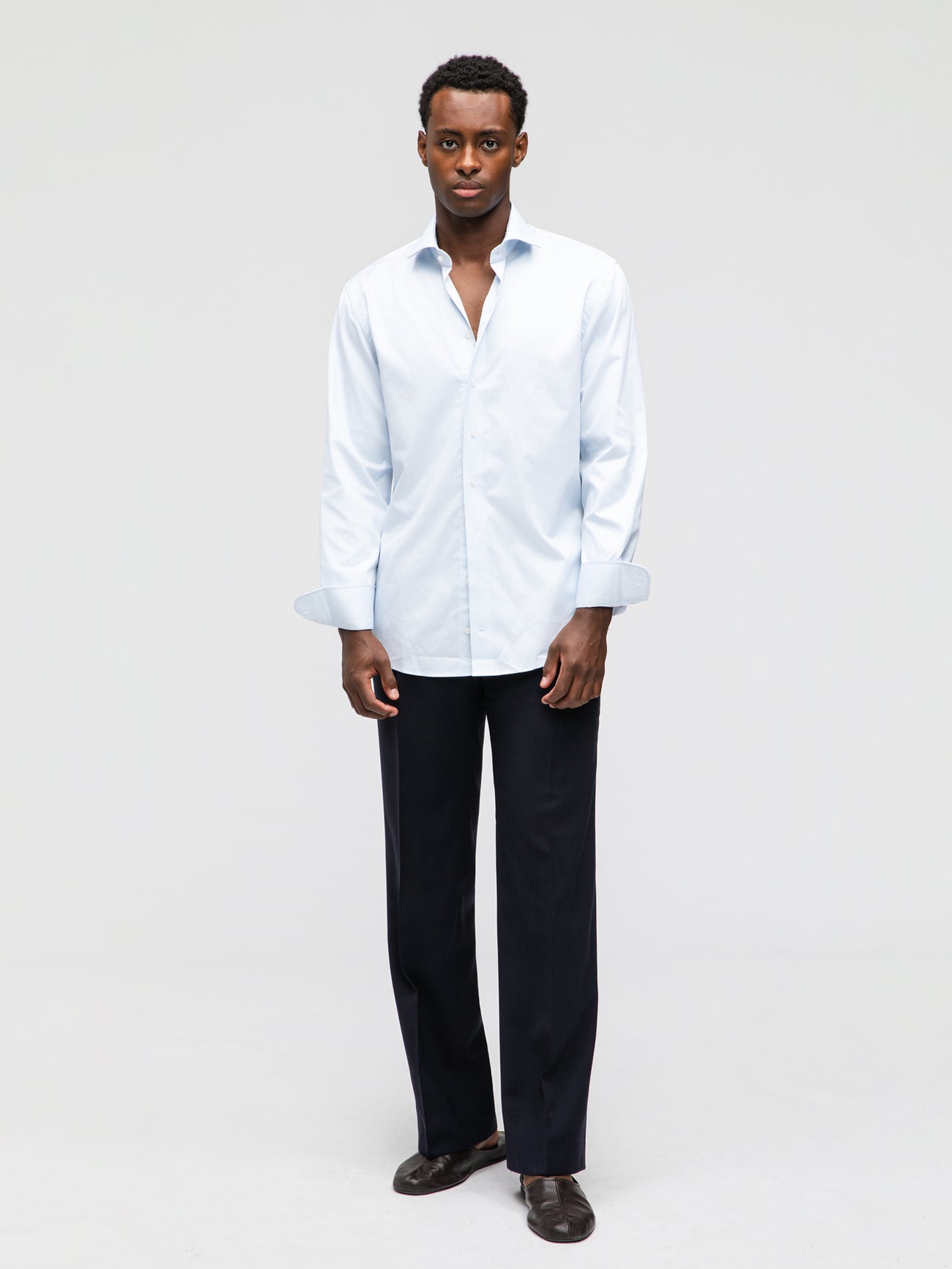 Blue Striped Oxford Shirt - Grand Le Mar