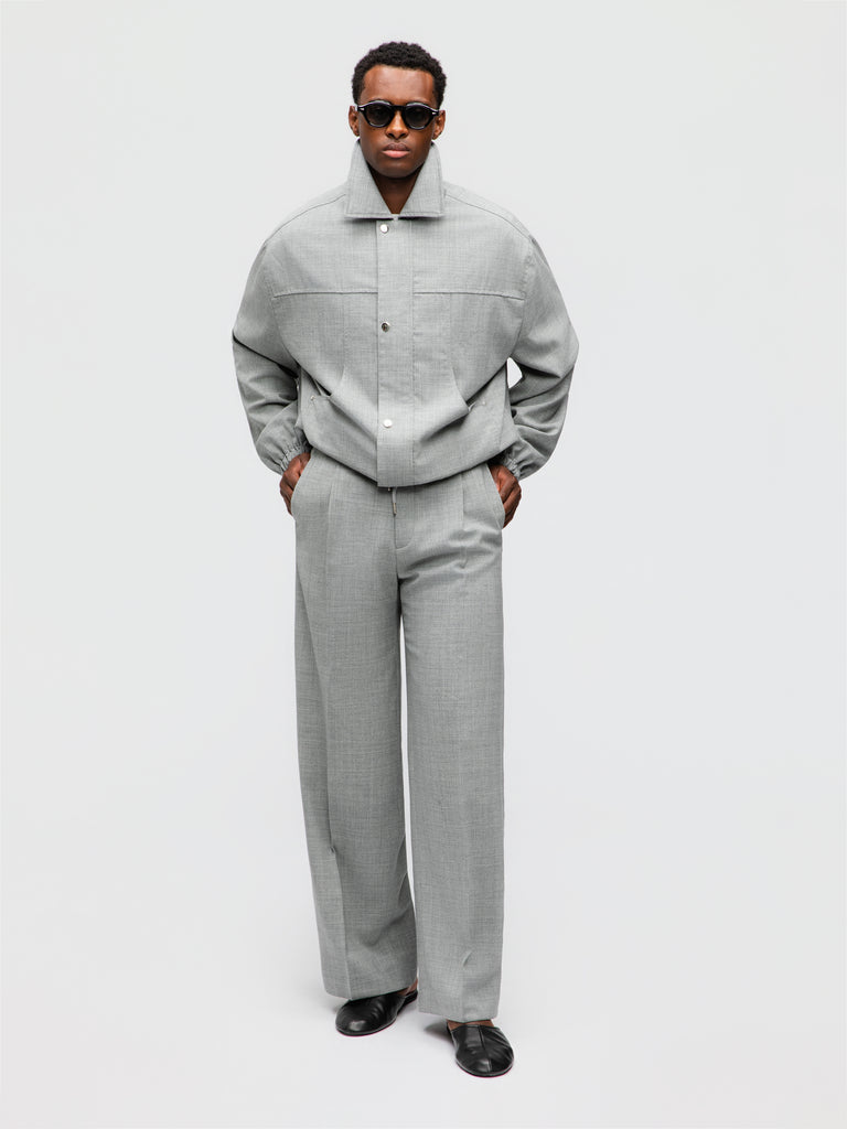 MARKAWARE TRAVELLER JACKET グレー 2 ヘンプ 麻 Grand Le Mar | Light Grey High Twist Traveler Jacket – Grand Lè Mar