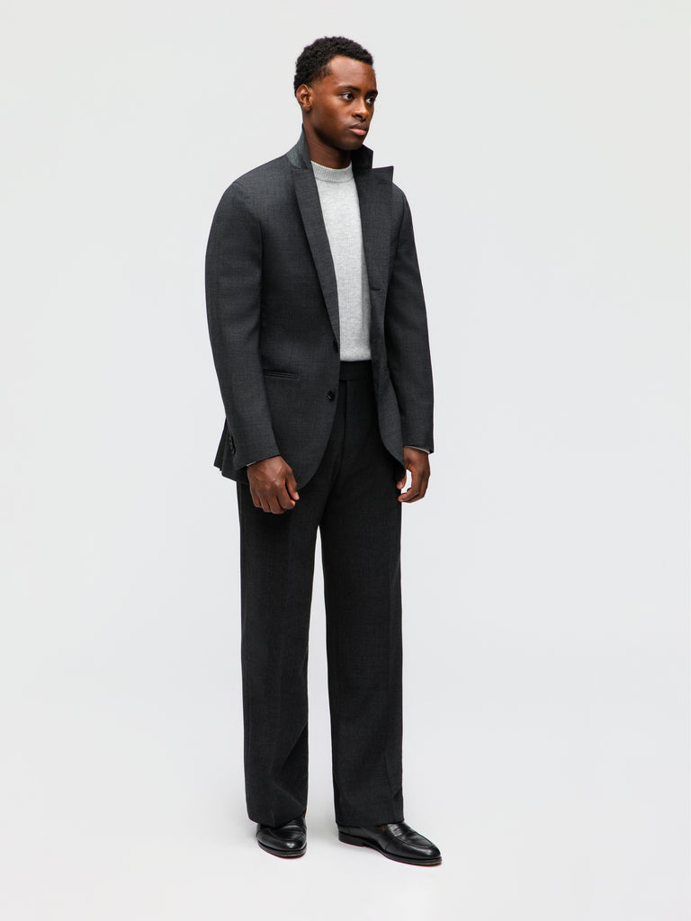 Grand Le Mar | Charcoal High Twist Wool Suit (SB) – Grand Lè Mar