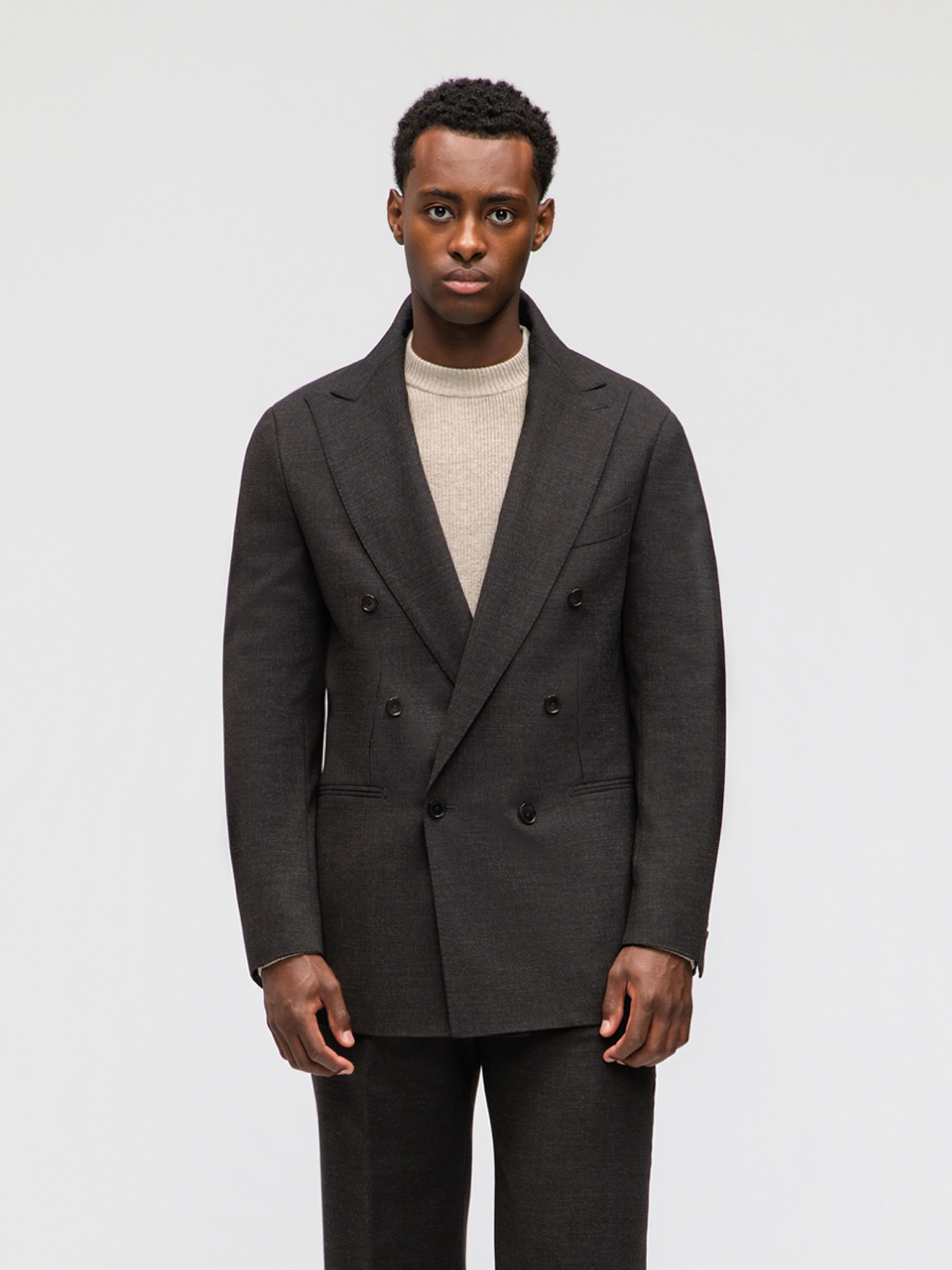 Dark Brown Heavyweight High Twist Suit