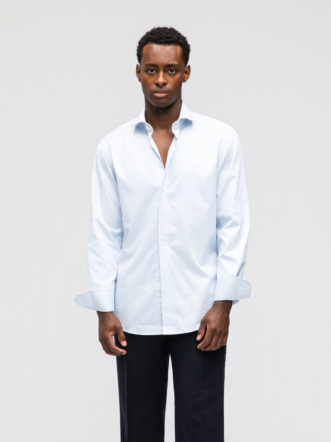 Blue Striped Oxford Shirt - Grand Le Mar