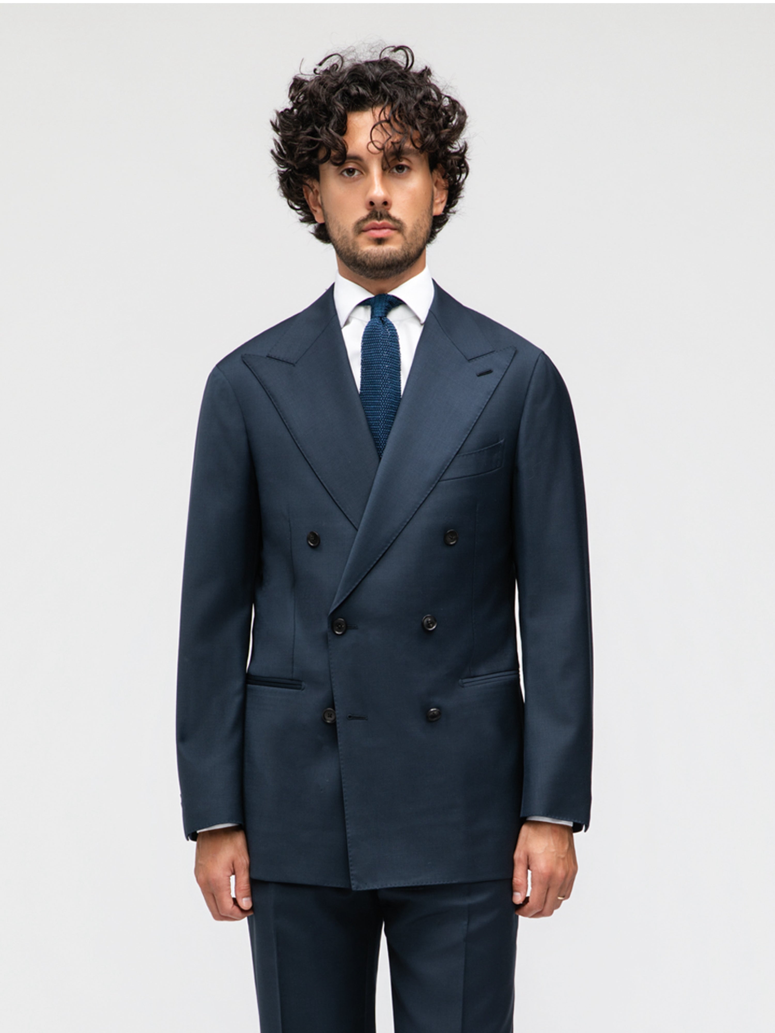 Navy Wool Suit (DB) - Grand Le Mar