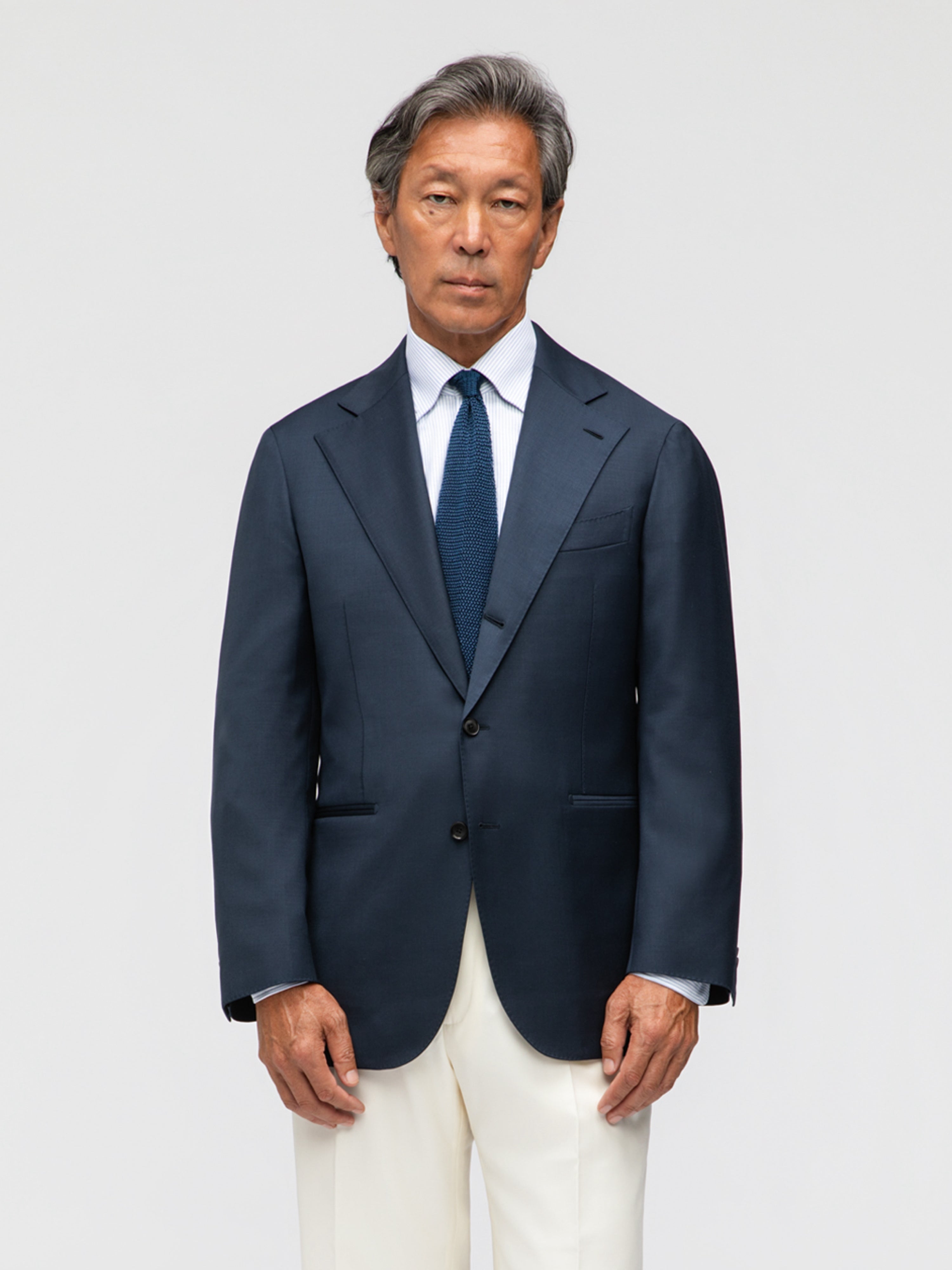 Navy Wool Jacket (SB) - Grand Le Mar