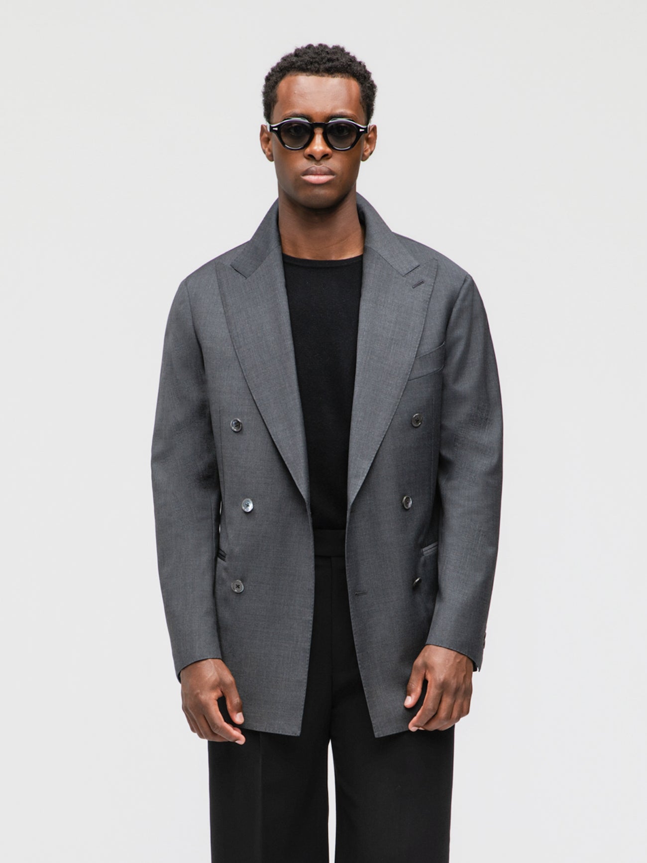 Dark Grey Wool Jacket (DB) - Grand Le Mar
