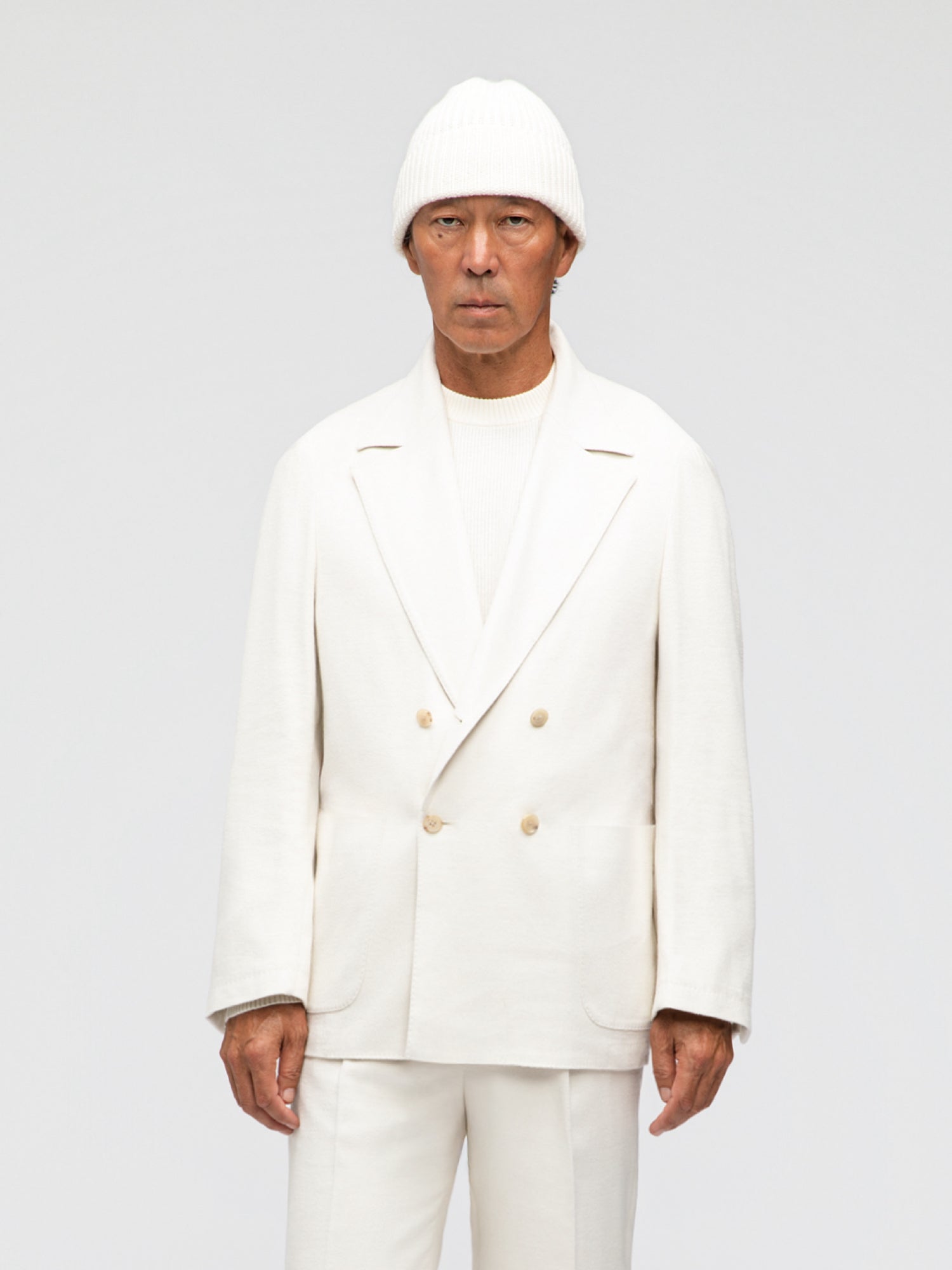 Baby Camel Silk Cream Jacket (Casual Fit) - Grand Le Mar