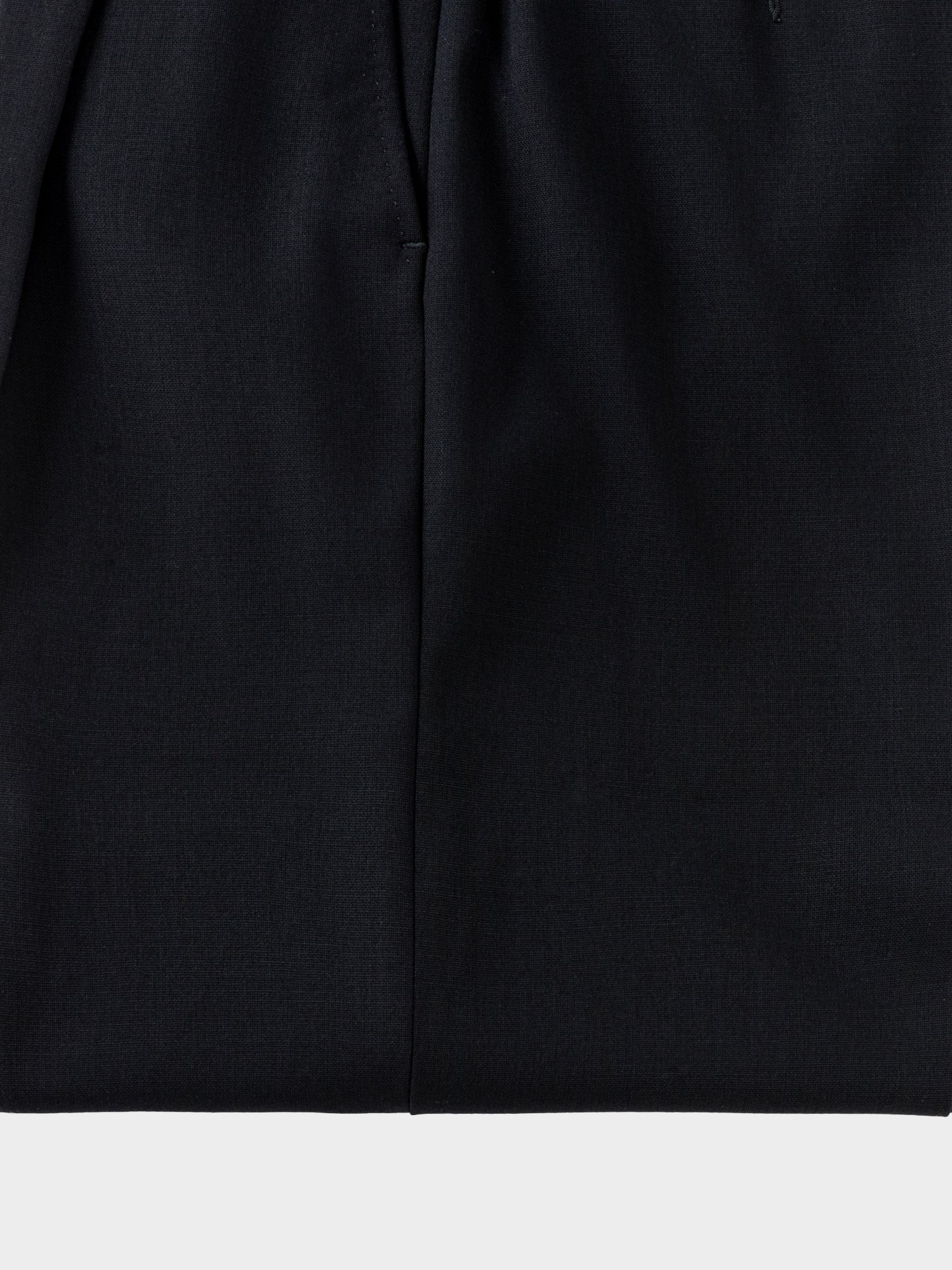 Black Heavyweight High Twist Trousers (Extra Wide Fit)