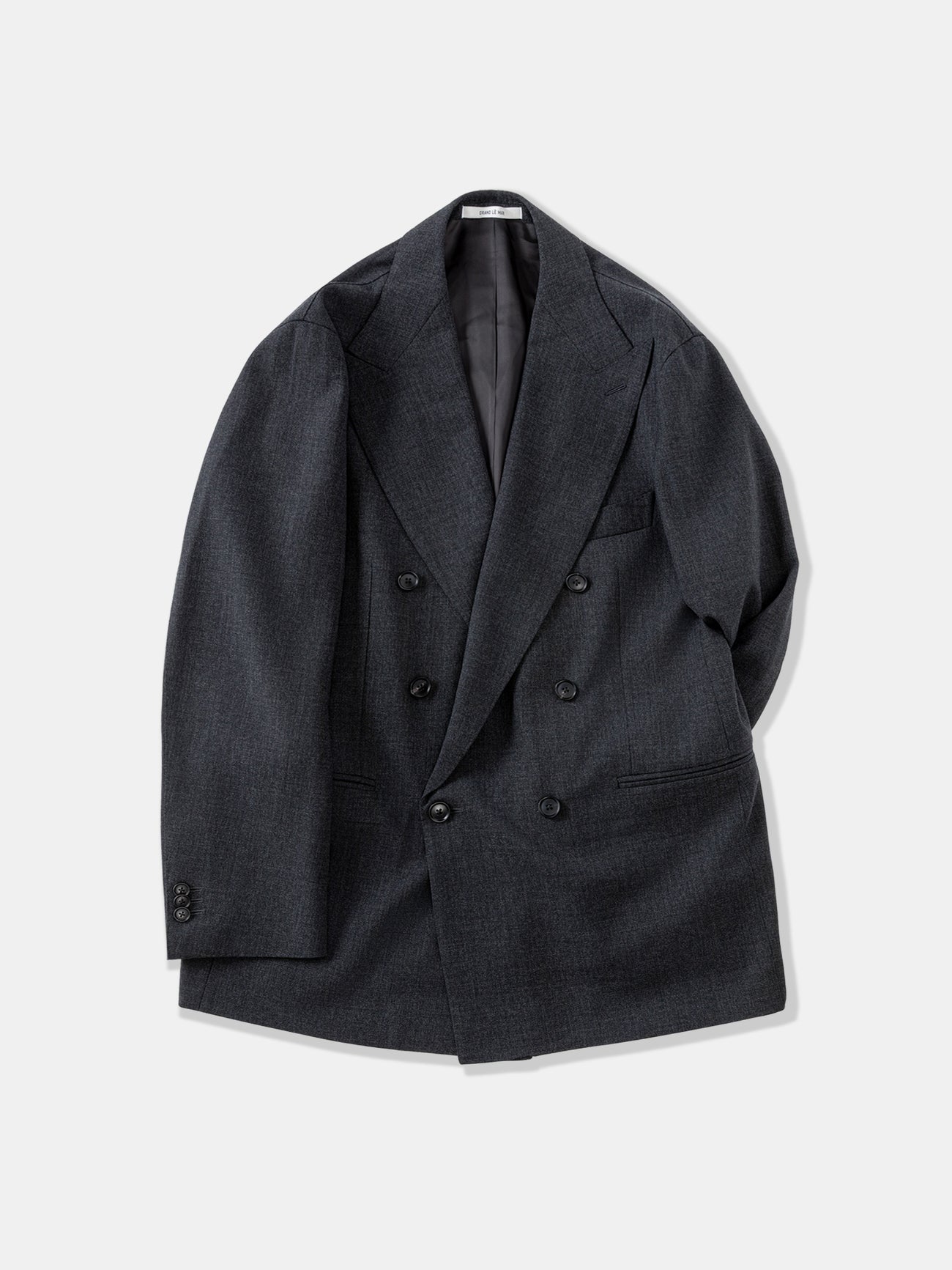 Charcoal Heavyweight High Twist Suit - Grand Le Mar