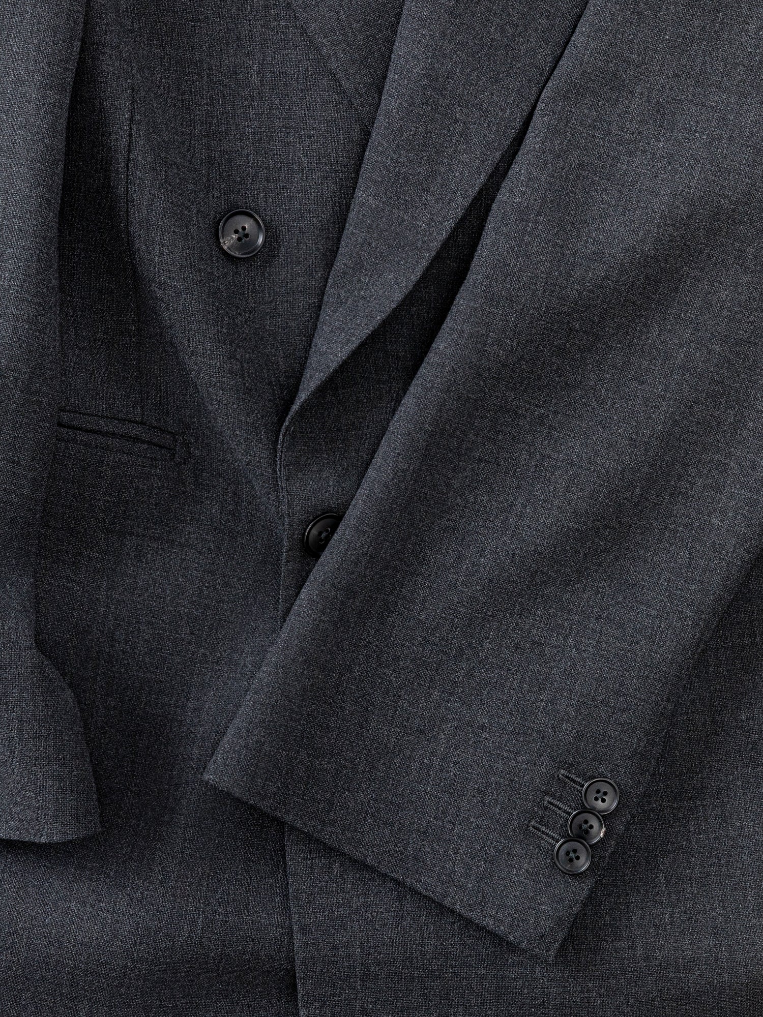 Charcoal Heavyweight High Twist Suit - Grand Le Mar