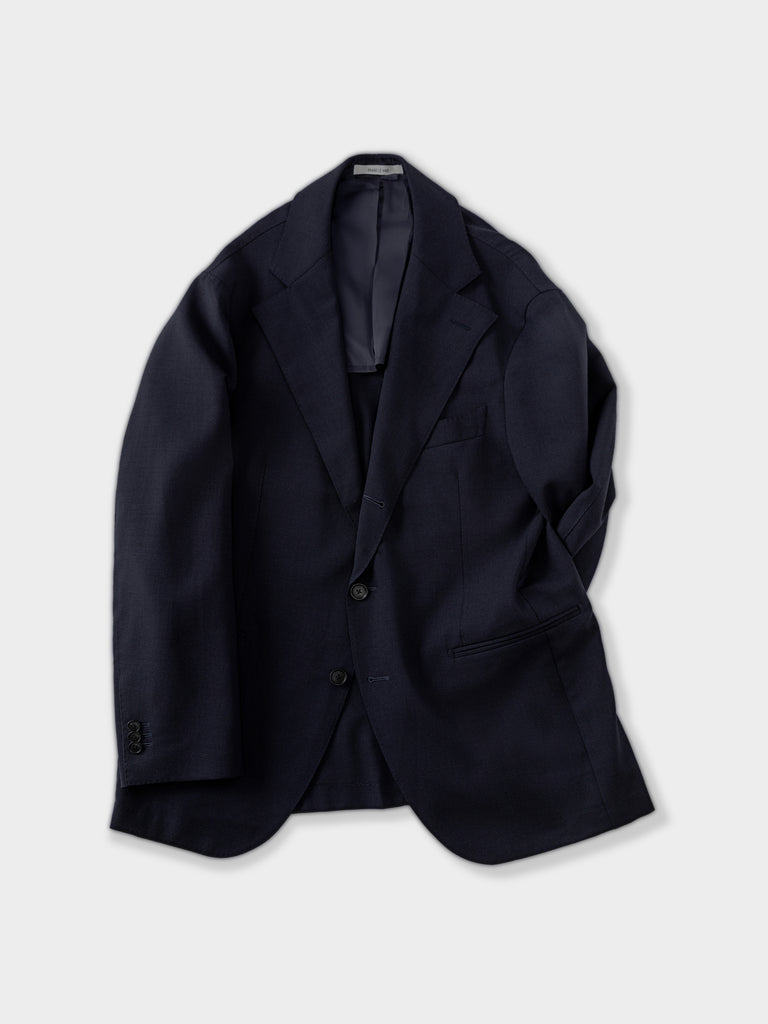 new basic　HIGH TWIST WOOL SINGLE JACKET Grand Le Mar | Navy High Twist Wool Jacket (SB) – Grand Lè Mar