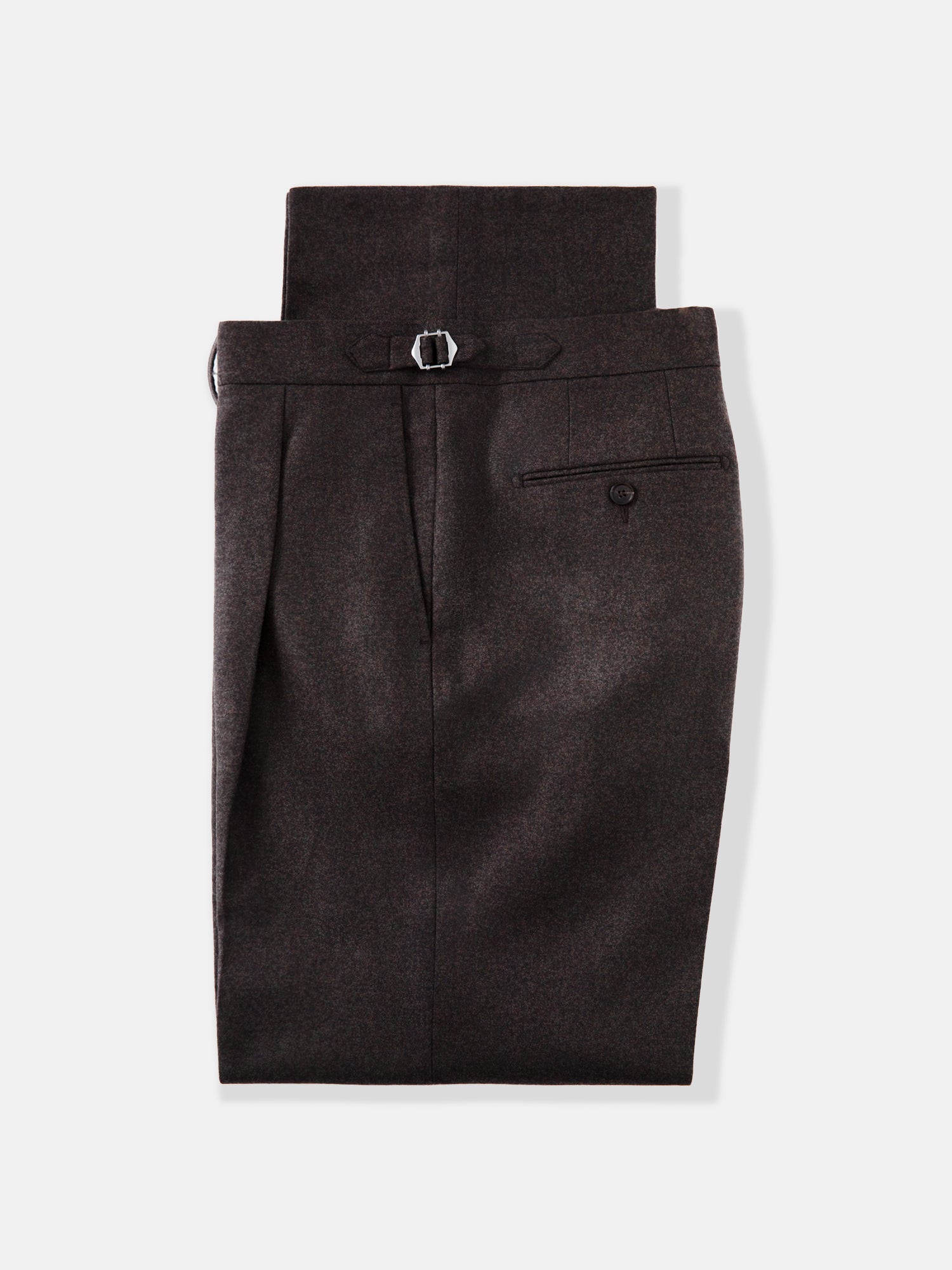 Brown Flannel Wool Suit (SB) - Grand Le Mar