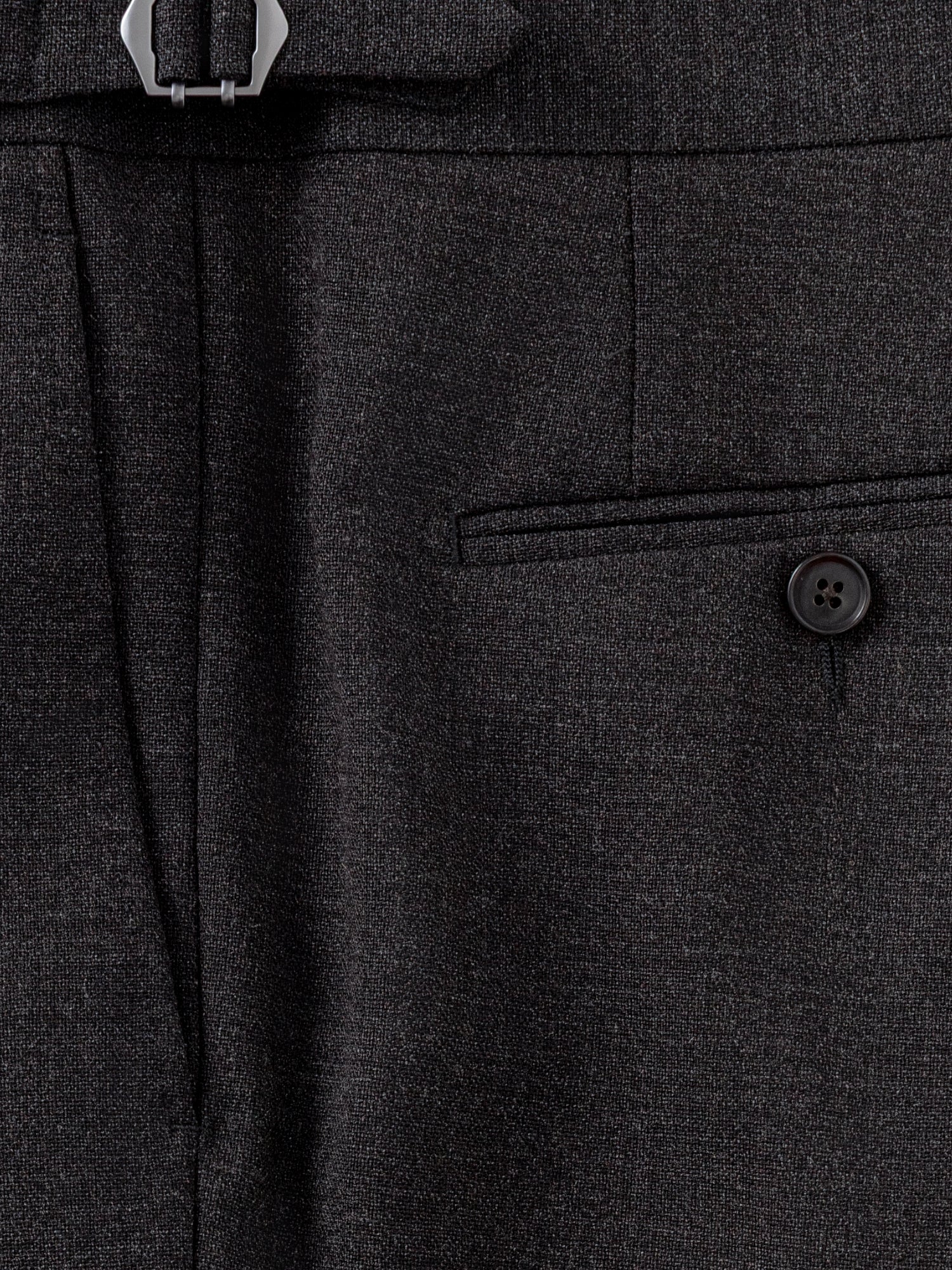 Dark Brown Heavyweight High Twist Trousers (Wide Fit)