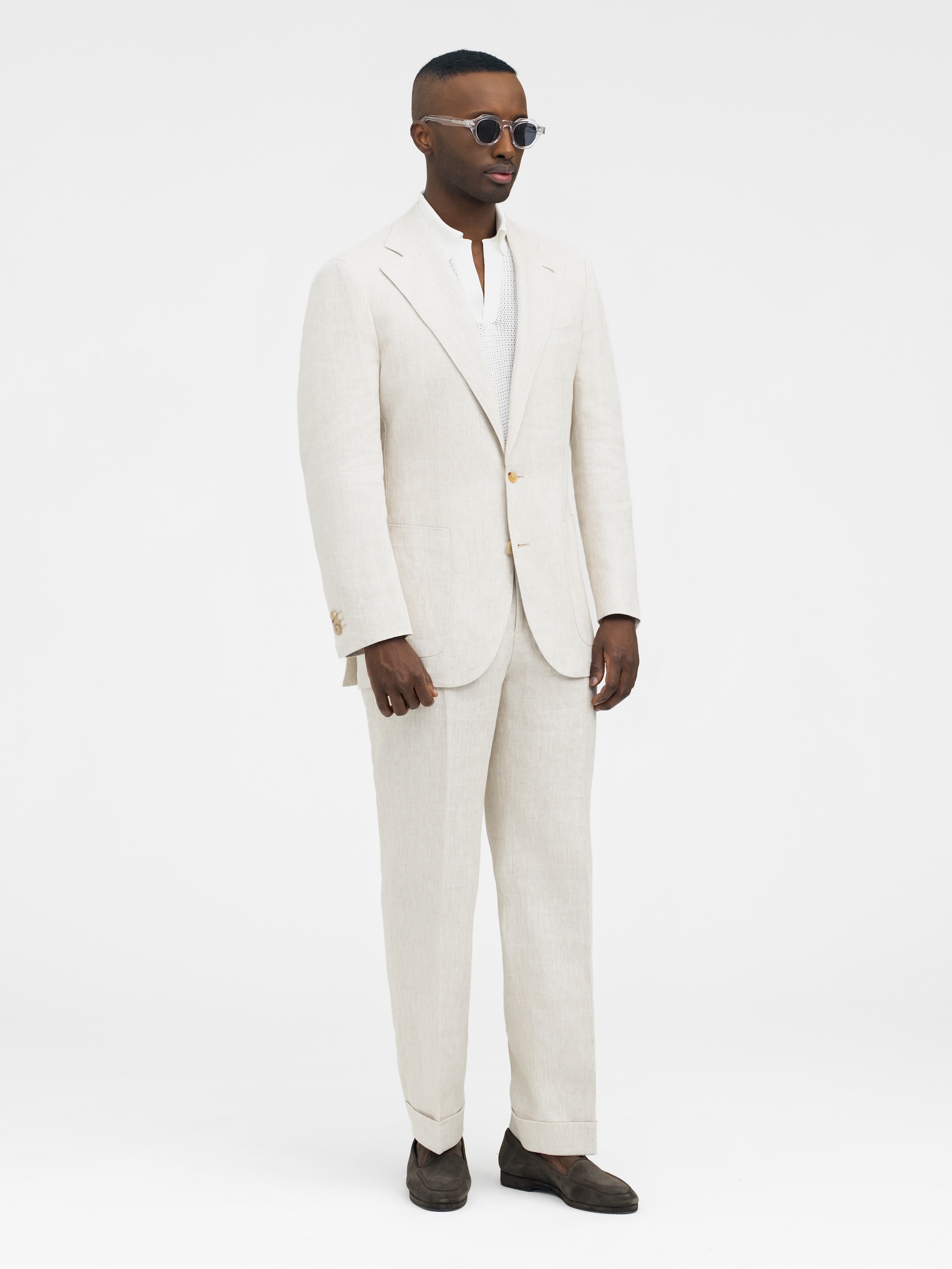 Beige Linen Suit (SB) - Grand Le Mar