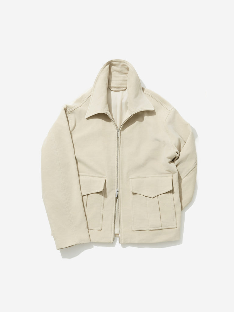 Grand Le Mar - Beige Moleskin Flight Jacket – Grand Lè Mar