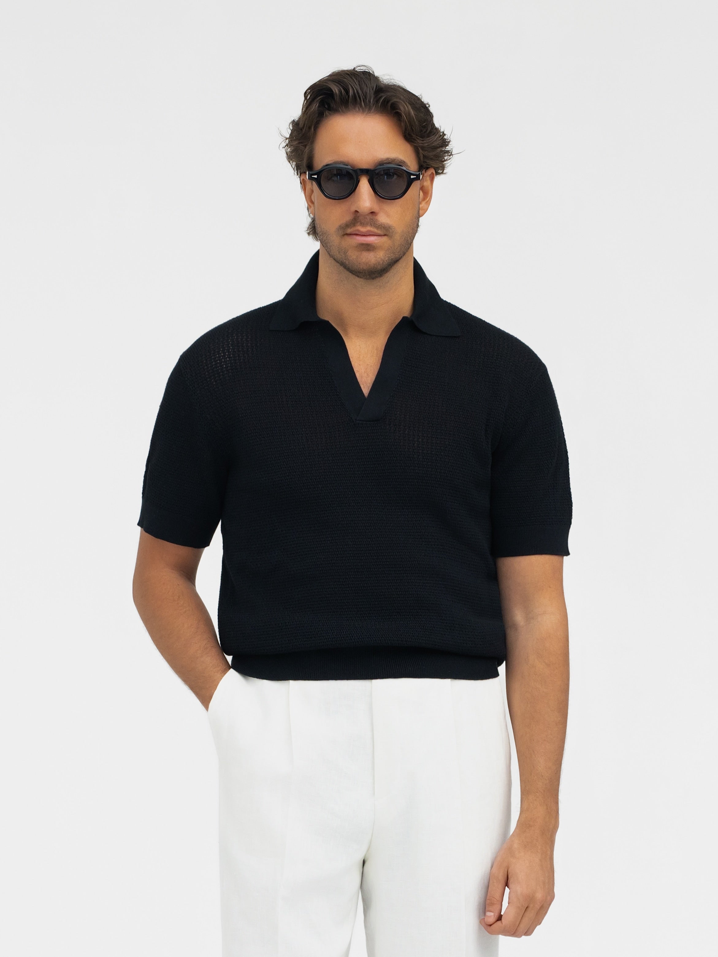 Black Knit Jersey - Grand Le Mar