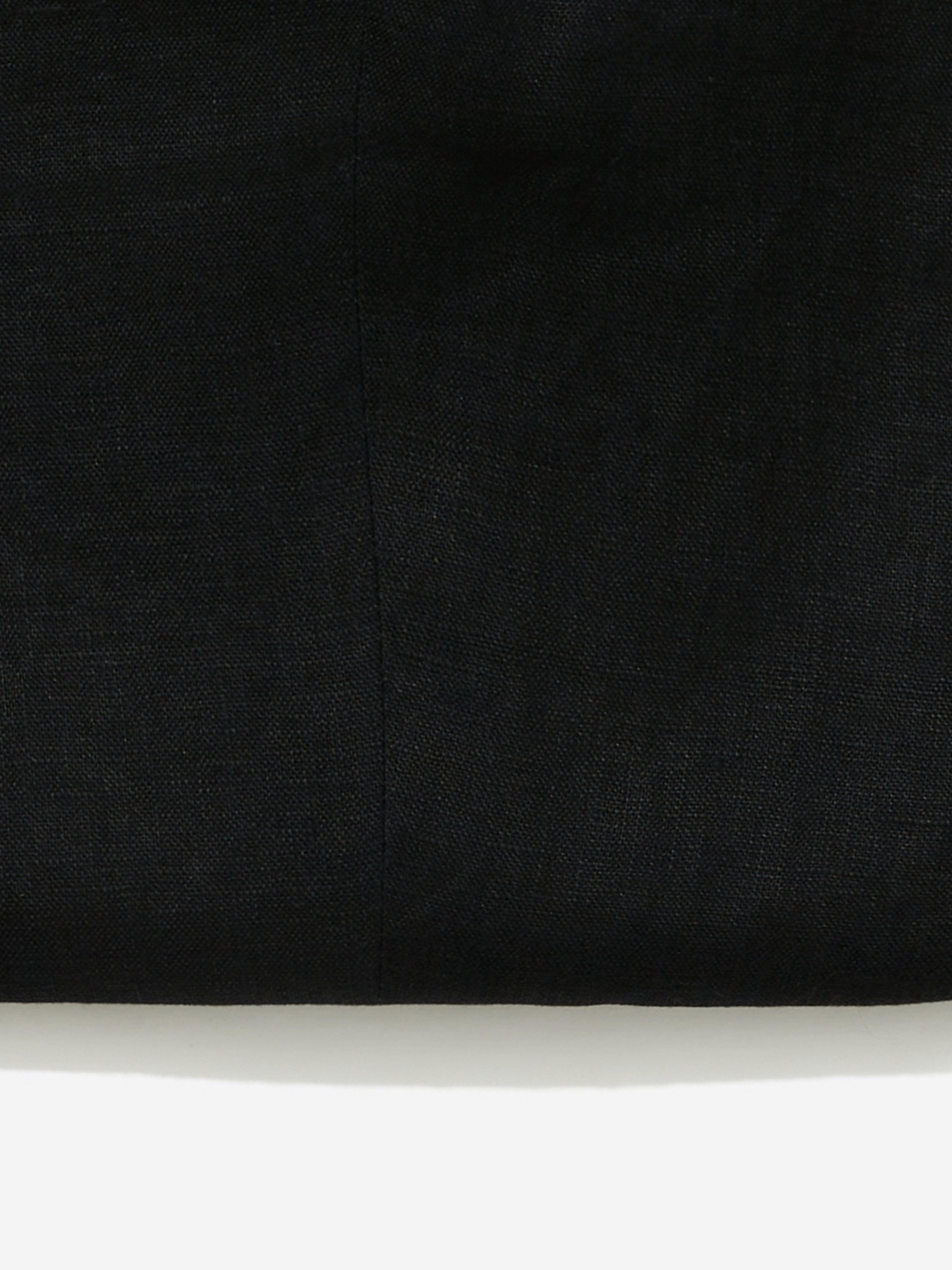 Black Linen Trousers (Wide Fit) - Grand Le Mar