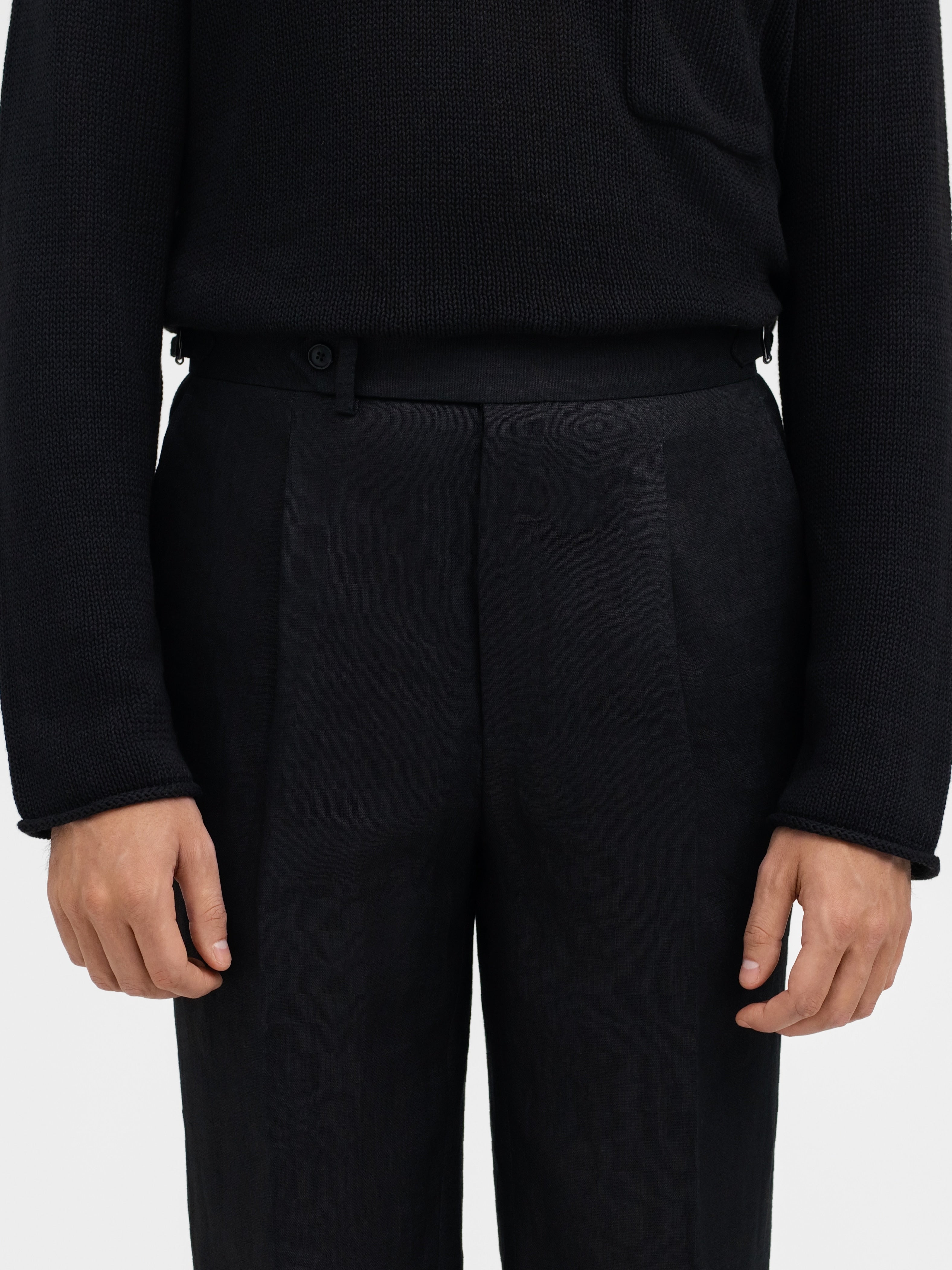Black Linen Suit (Casual Fit) - Grand Le Mar