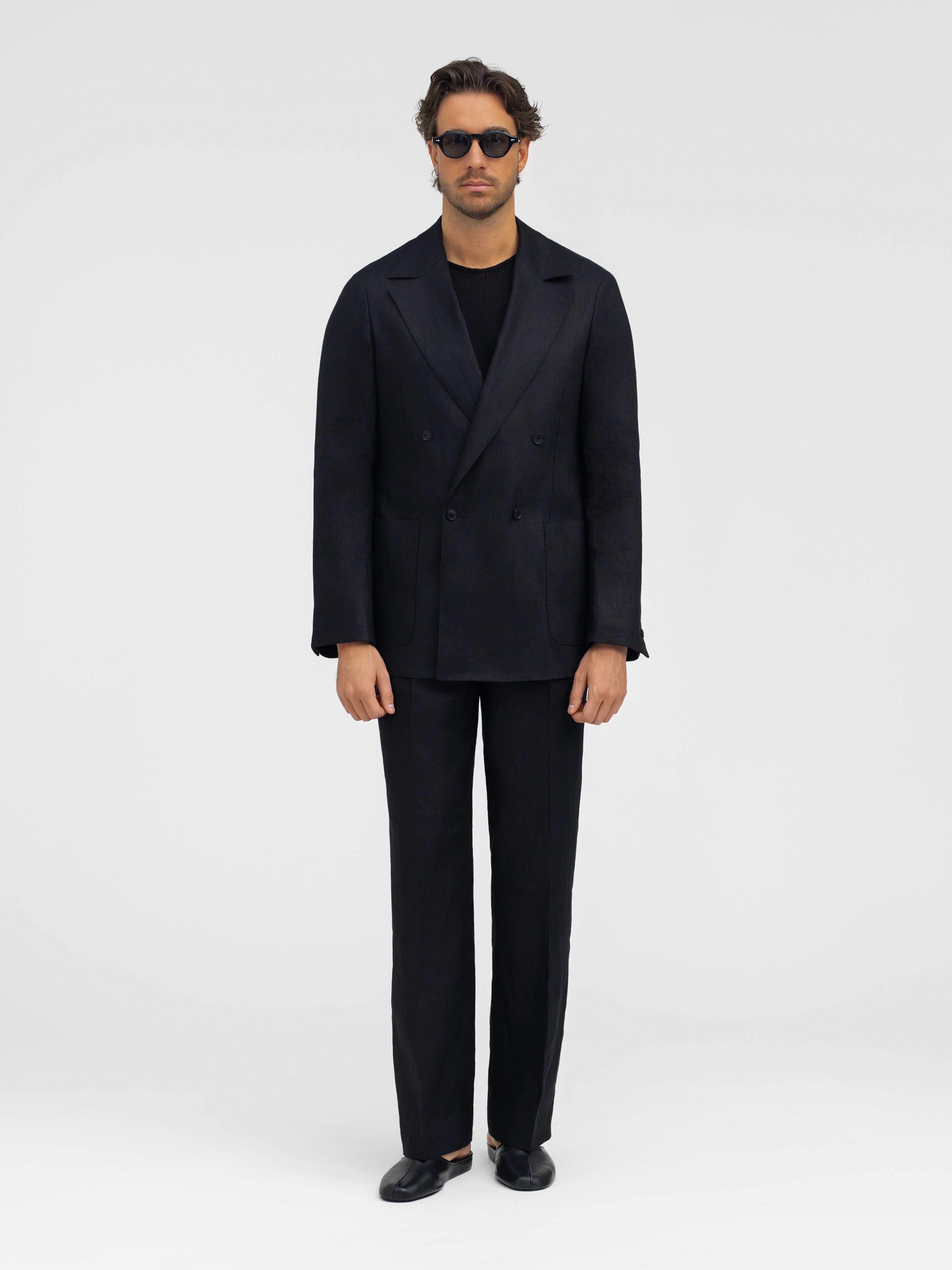 Black Linen Suit (Casual Fit) - Grand Le Mar