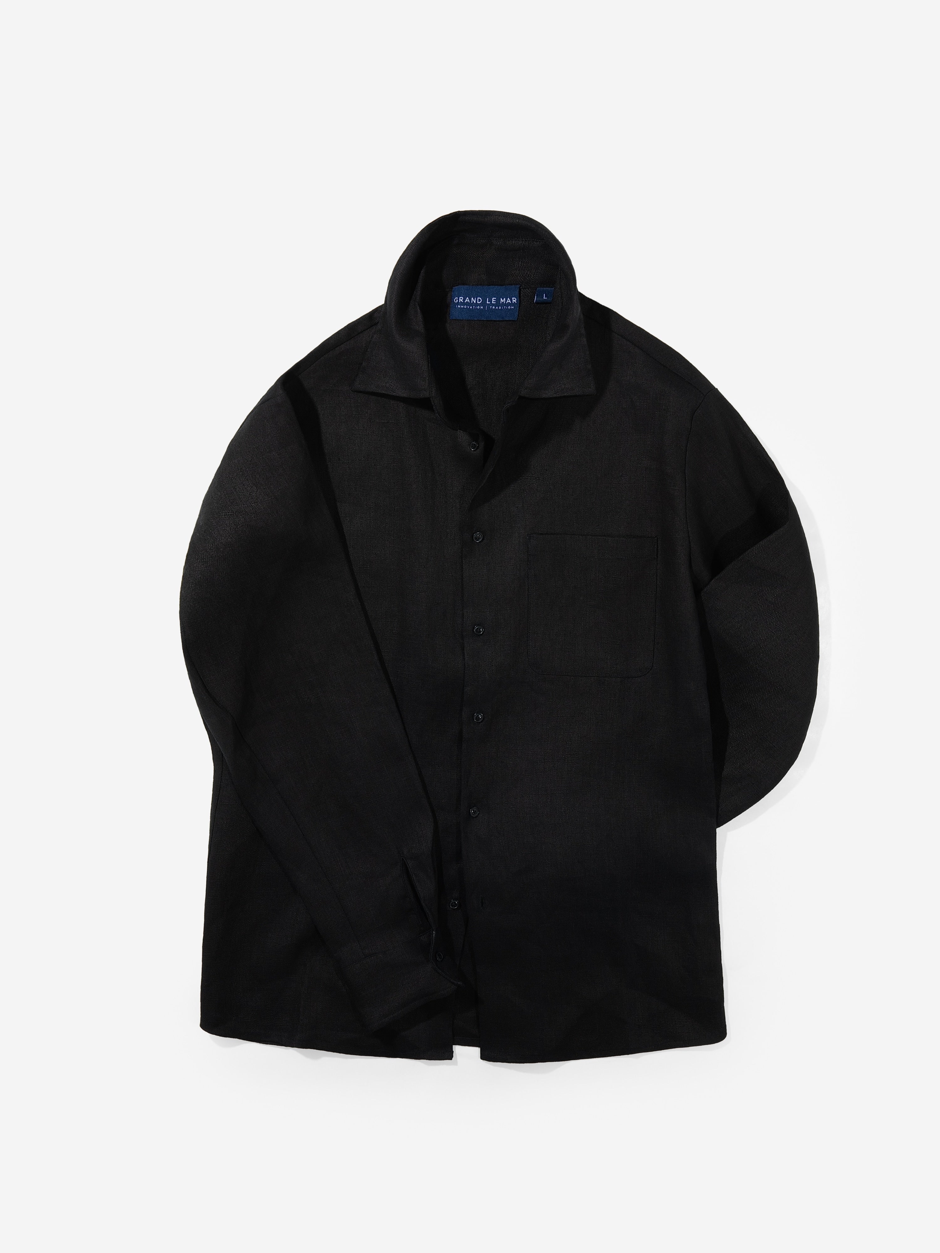 Black Linen Shirt - Grand Le Mar