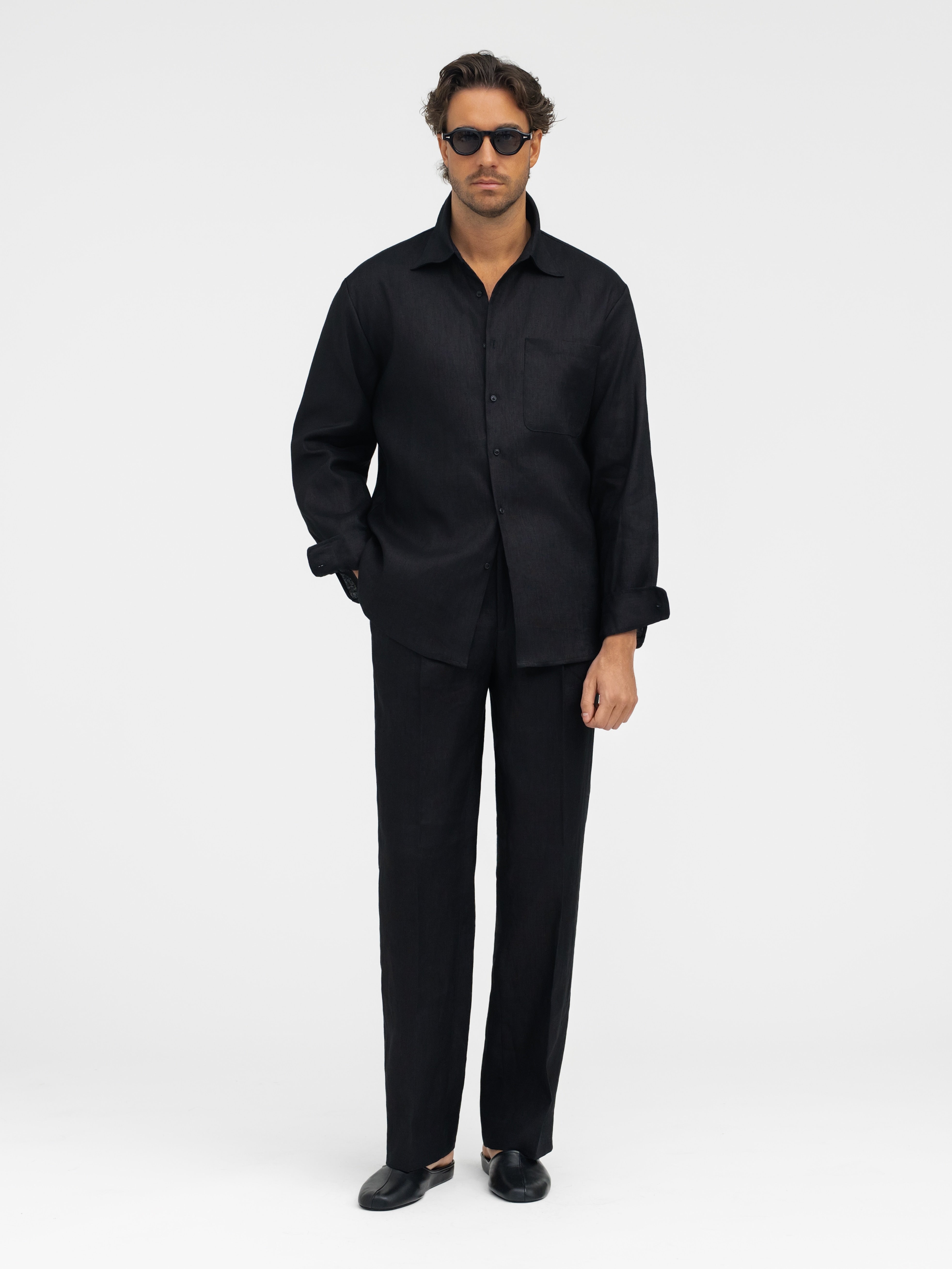 Black Linen Shirt - Grand Le Mar