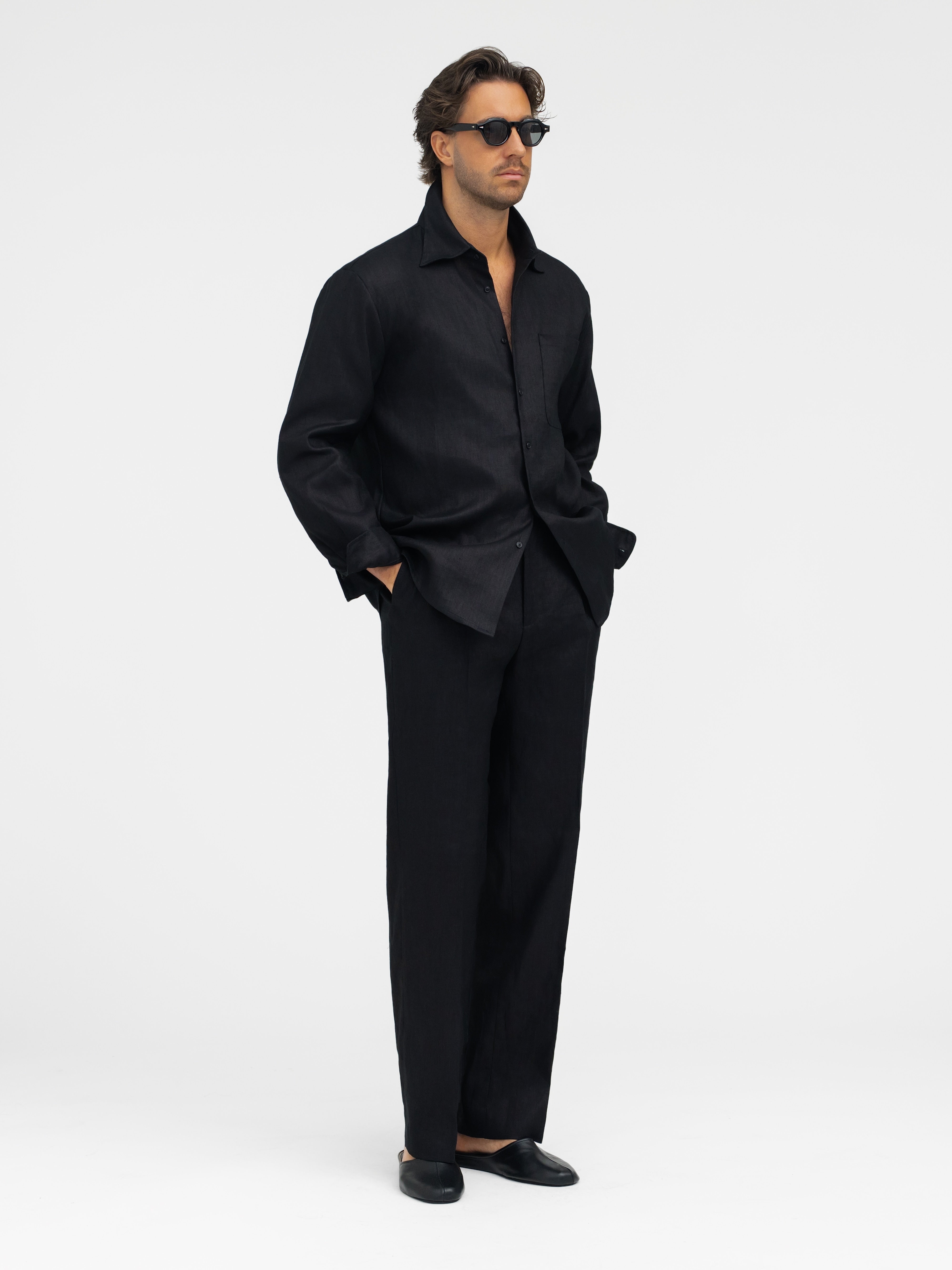 Black Linen Shirt - Grand Le Mar