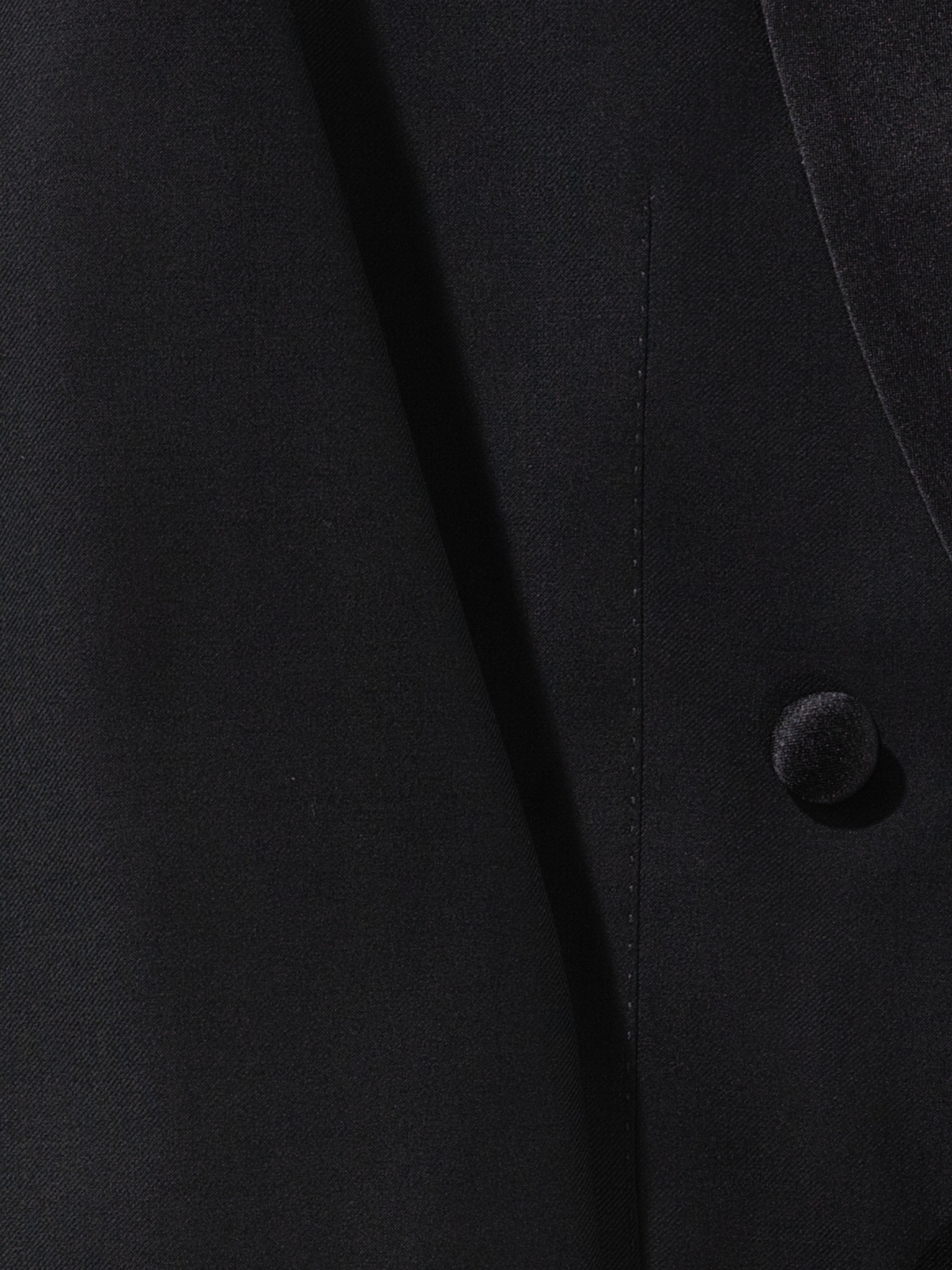 Black Wool Tuxedo Suit (SB Shawl) - Grand Le Mar