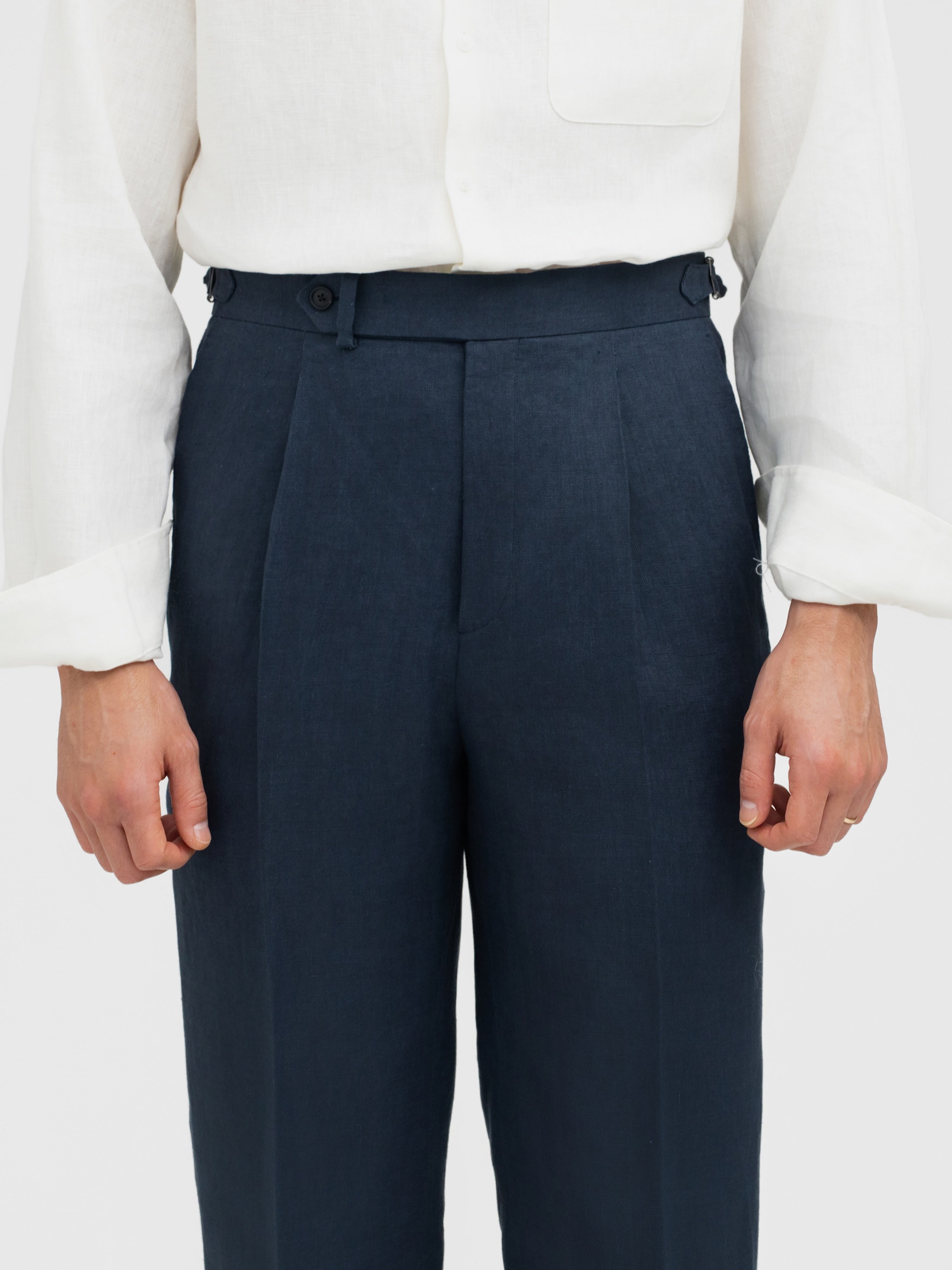 Navy Linen Suit (SB) - Grand Le Mar