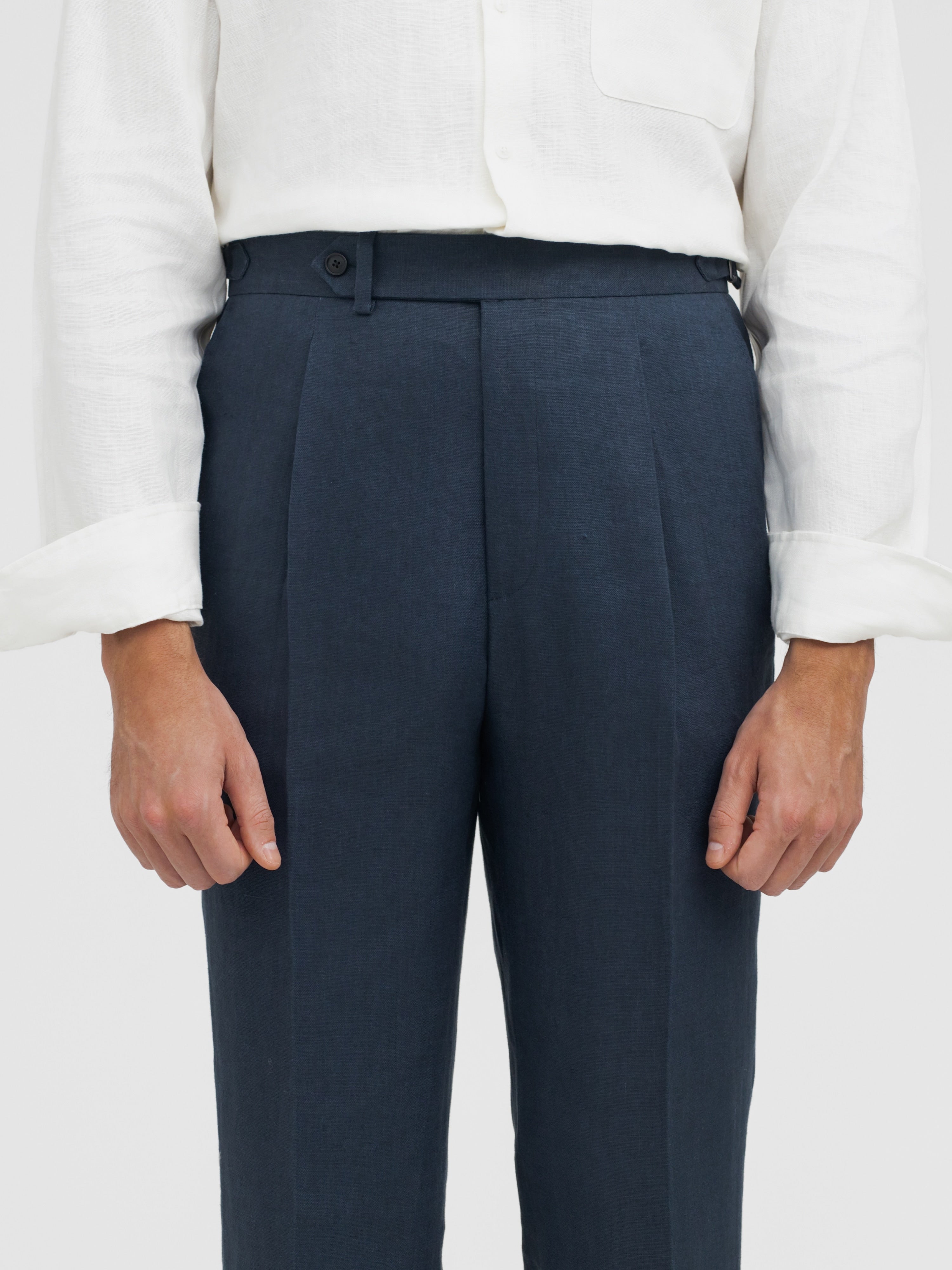Navy Linen Suit (DB) - Grand Le Mar