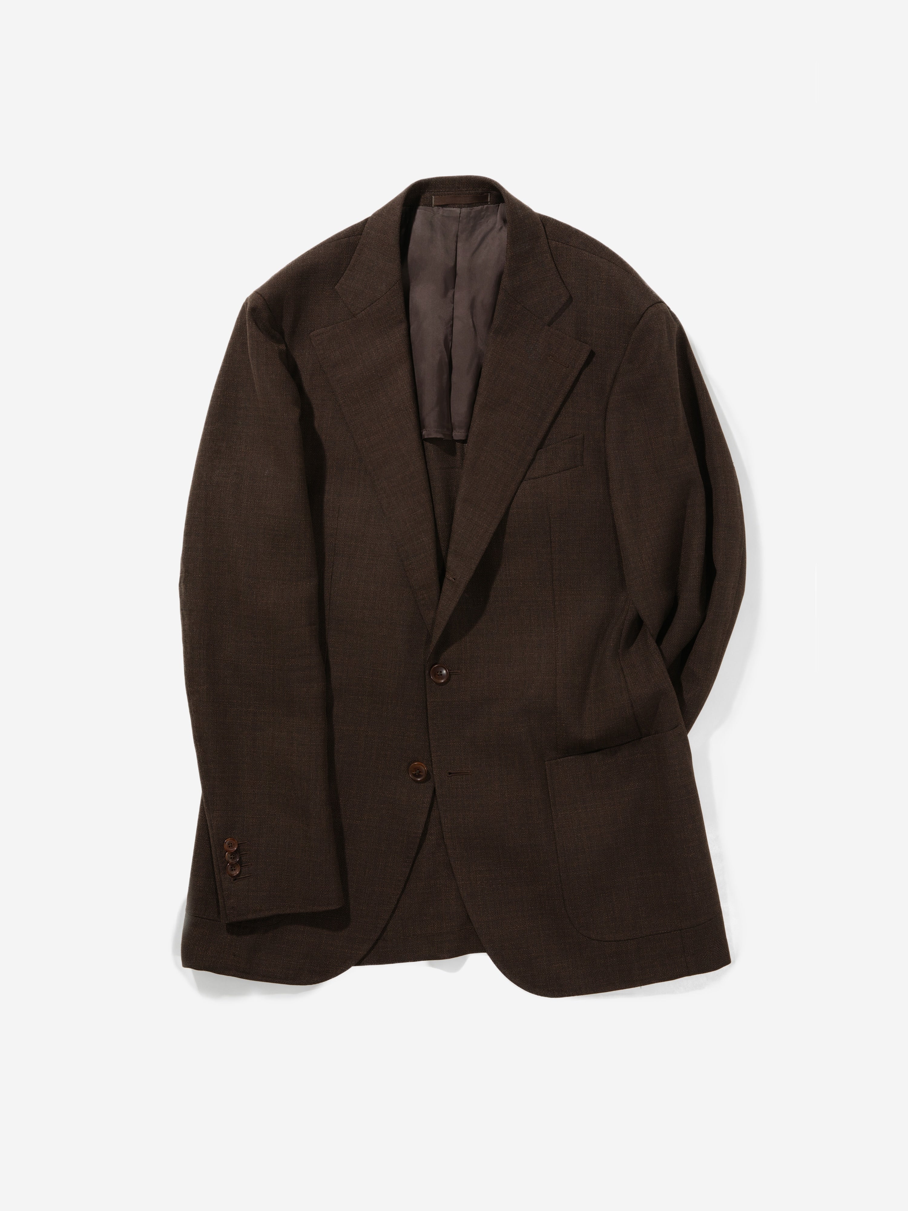 Brown Hopsack Suit - Grand Le Mar