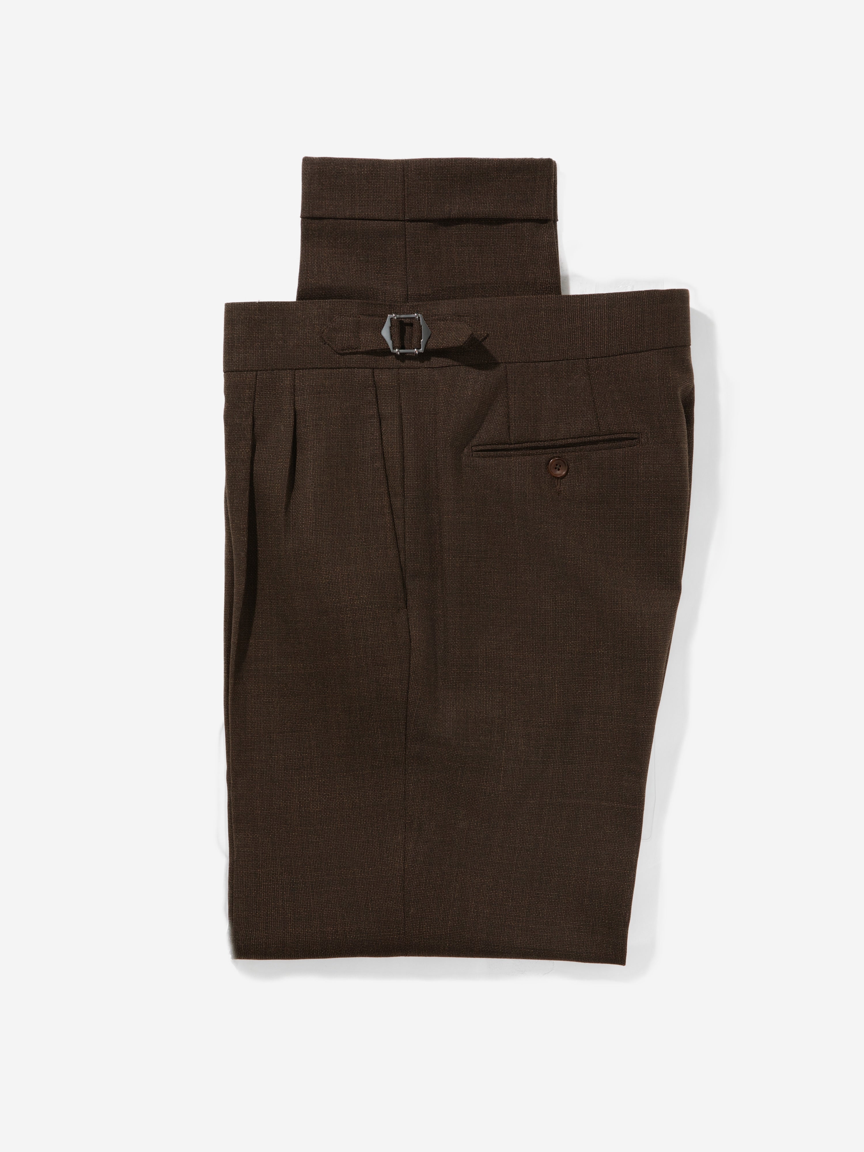Brown Hopsack Suit - Grand Le Mar