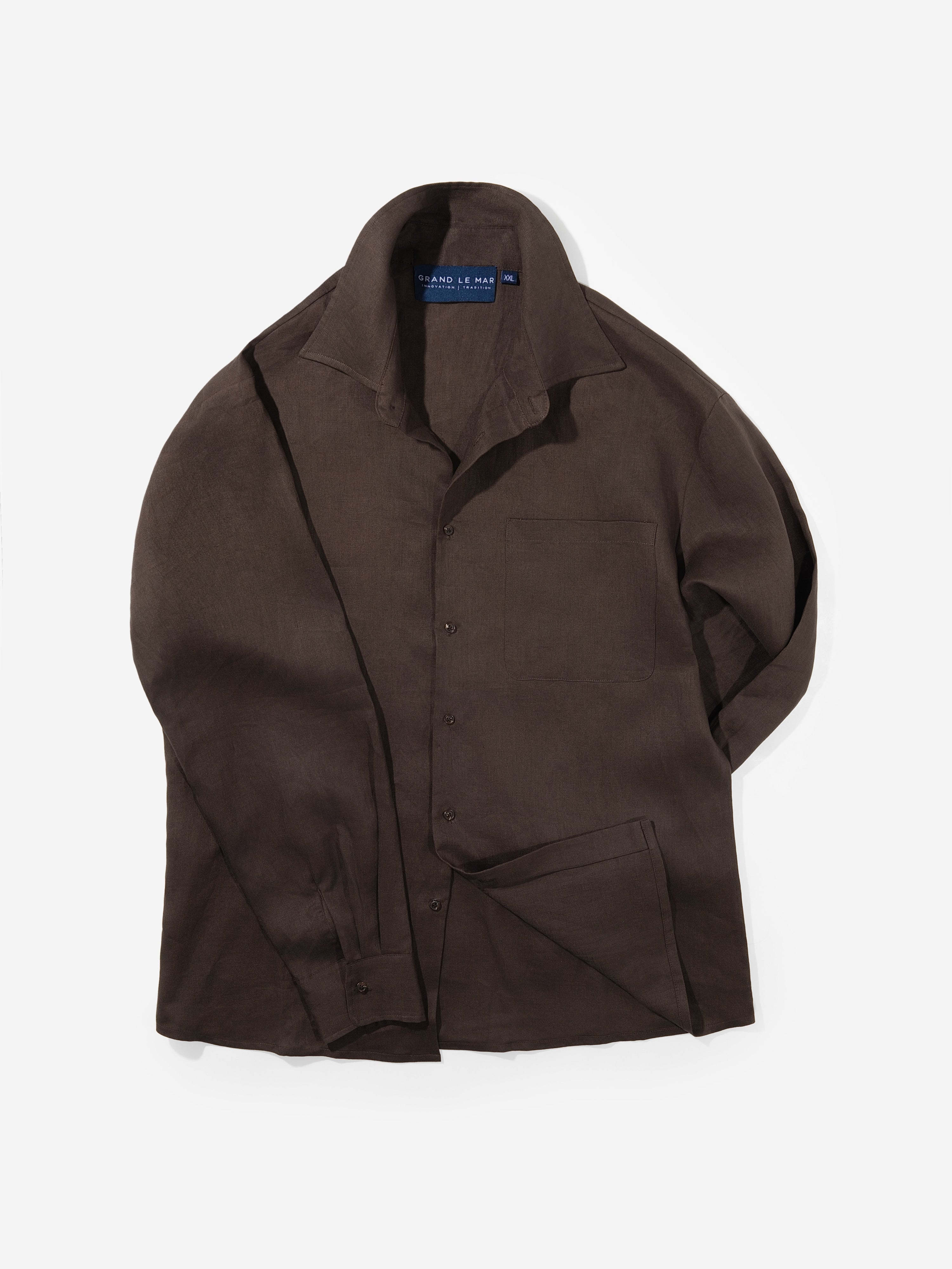 Brown Linen Shirt - Grand Le Mar