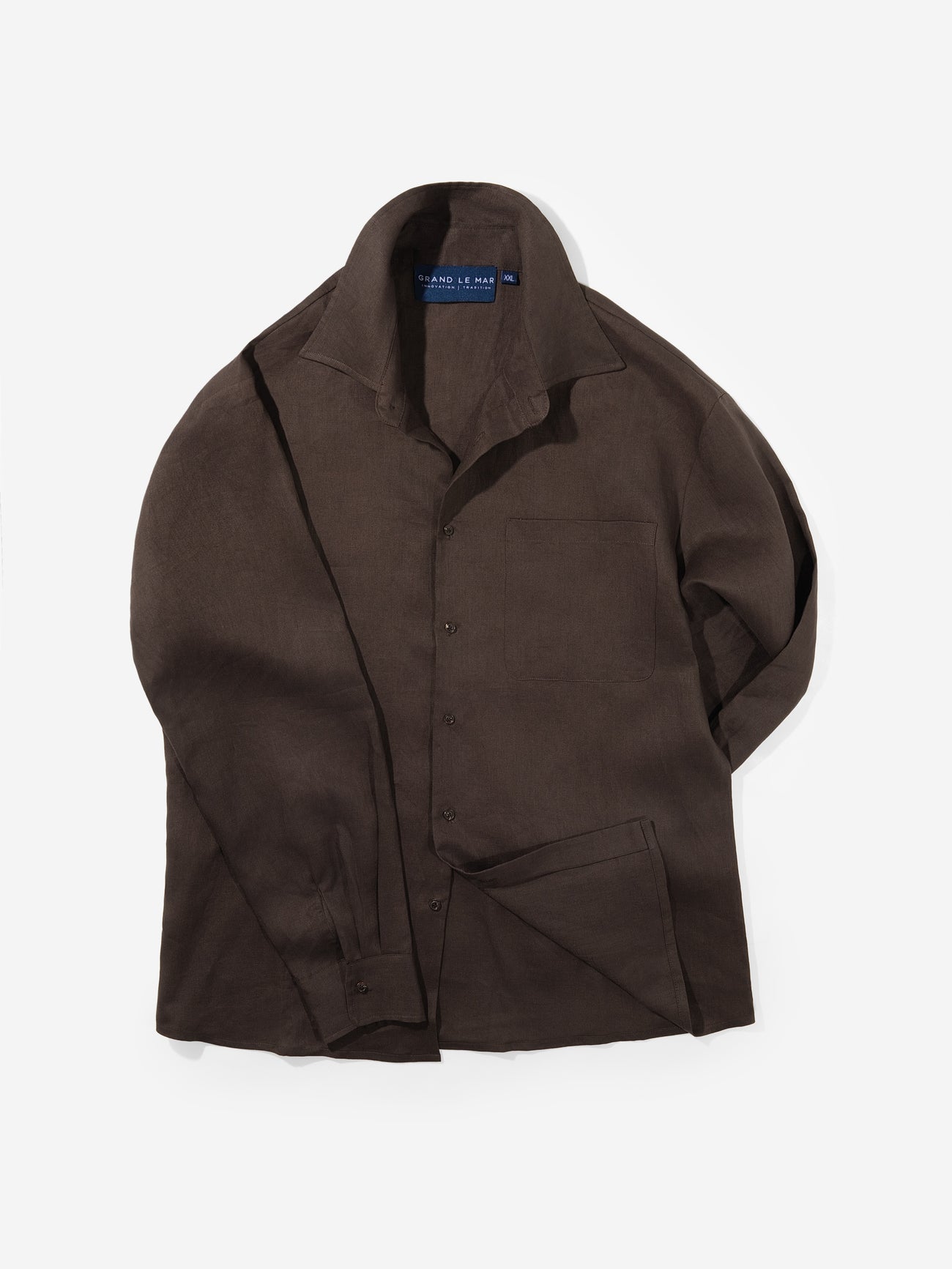 Brown Linen Shirt - Grand Le Mar
