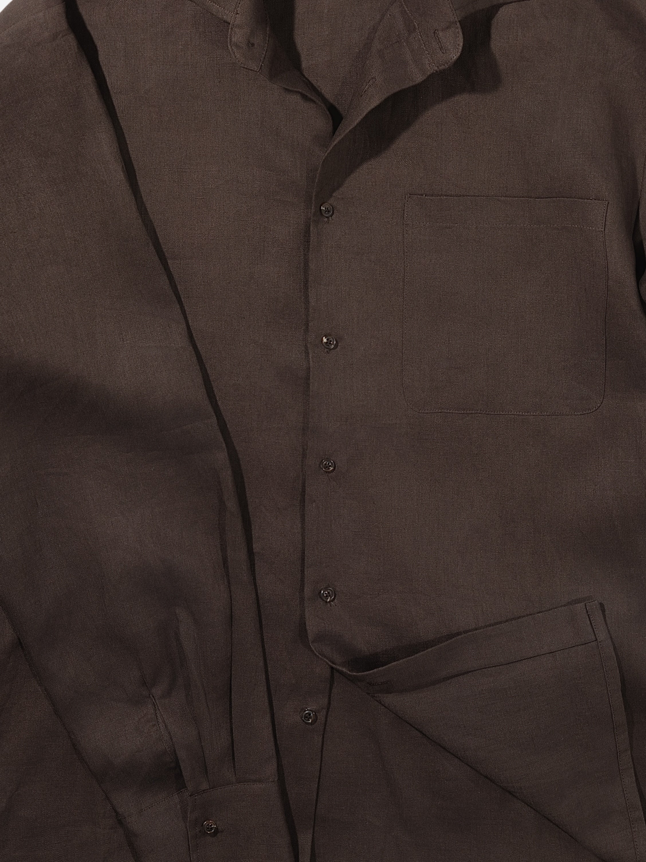 Brown Linen Shirt - Grand Le Mar