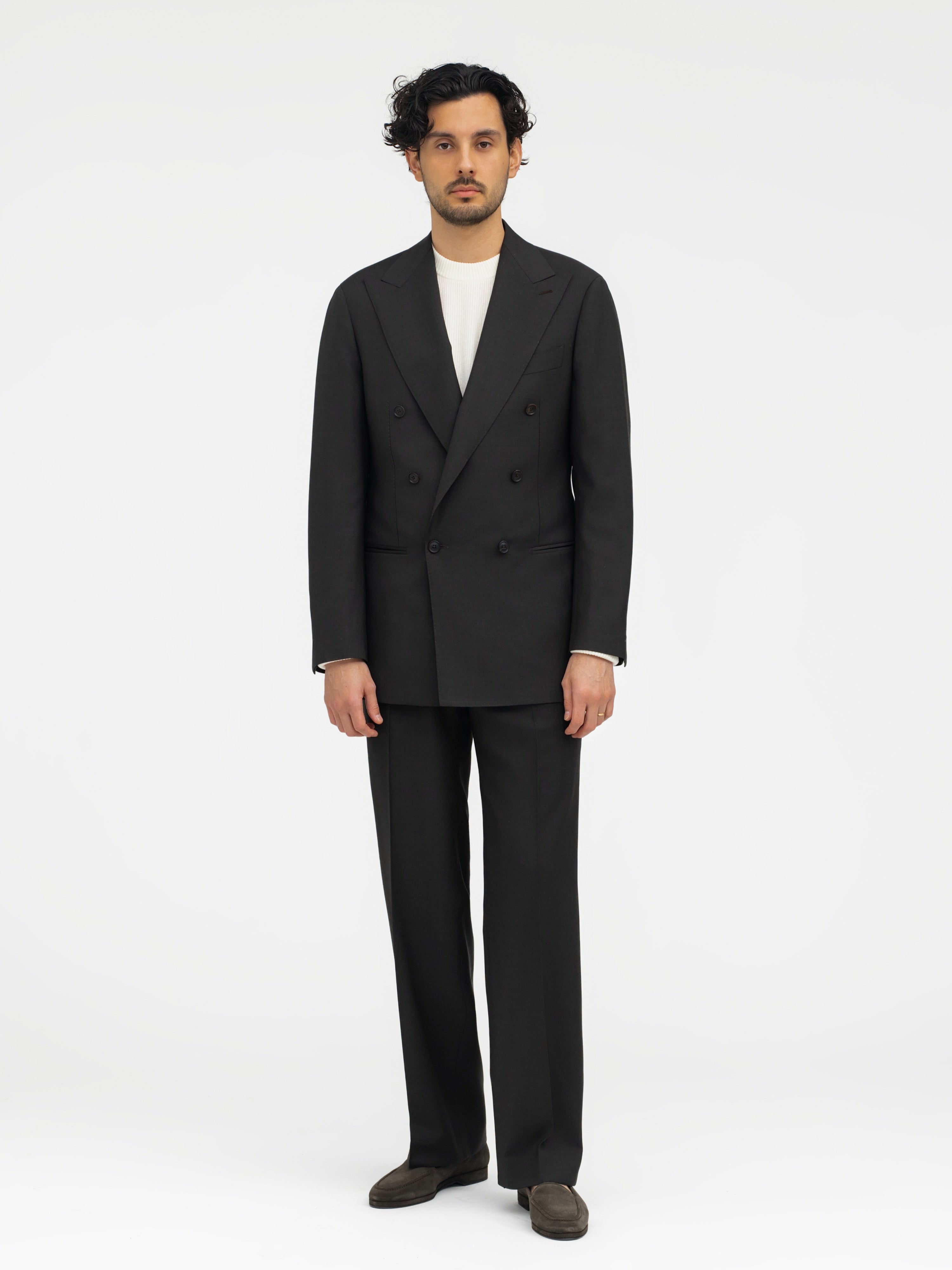 Brown Wool Suit (DB) - Grand Le Mar